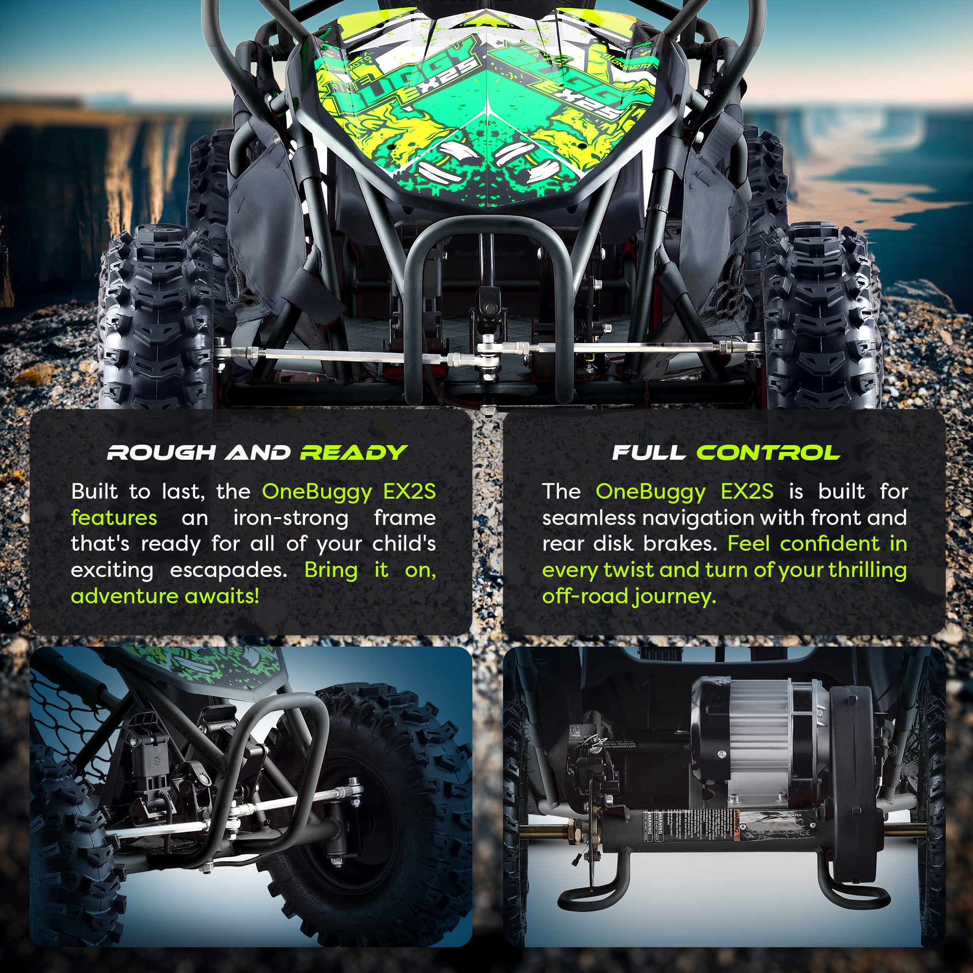OneBuggy™ | EX2S | 1000W | 36V | Electric UTV Buggy