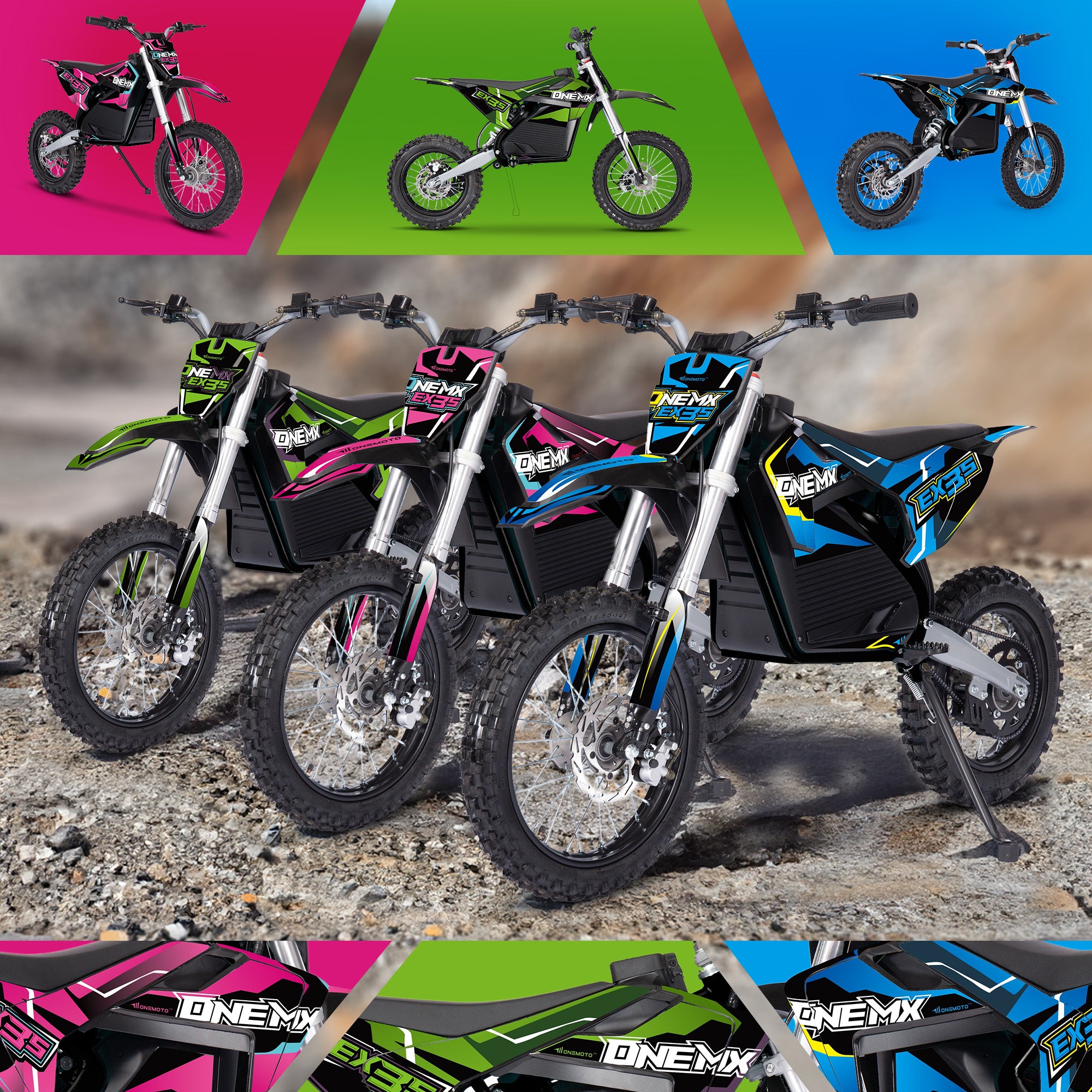 48V 1600W Lithium Electric Dirt Bike | OneMX™ EX3S