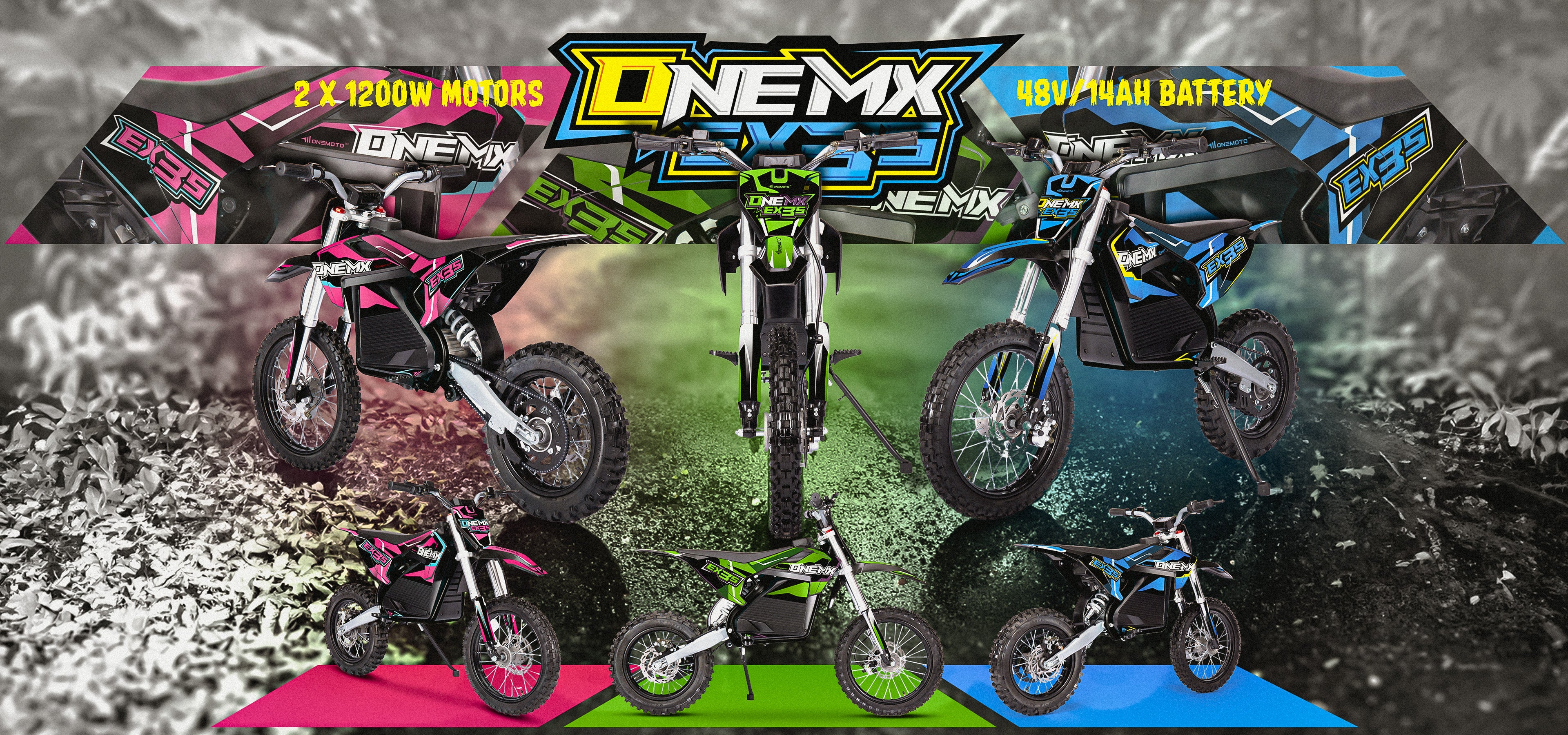 48V 1600W Lithium Electric Dirt Bike | OneMX™ EX3S