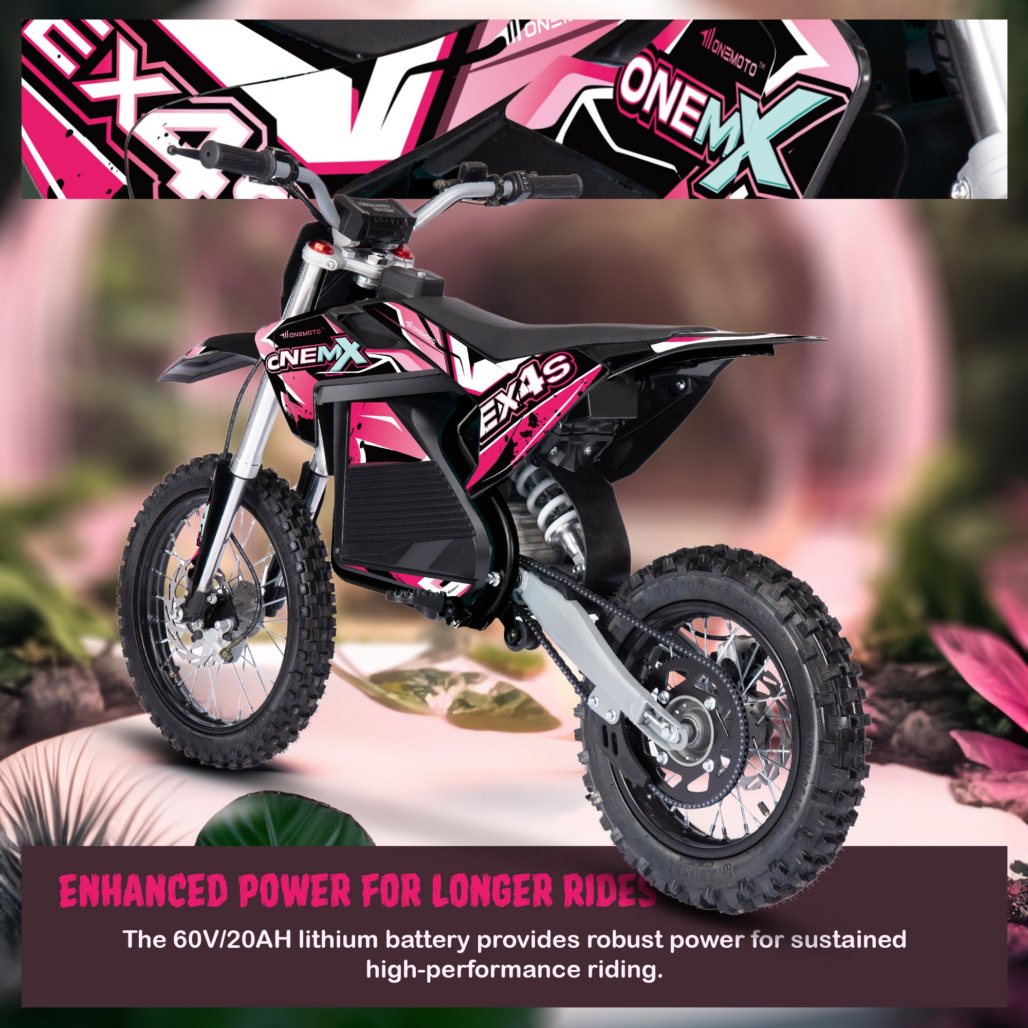 2000 W Dirtbike, 60 V, Lithiumelektrisch