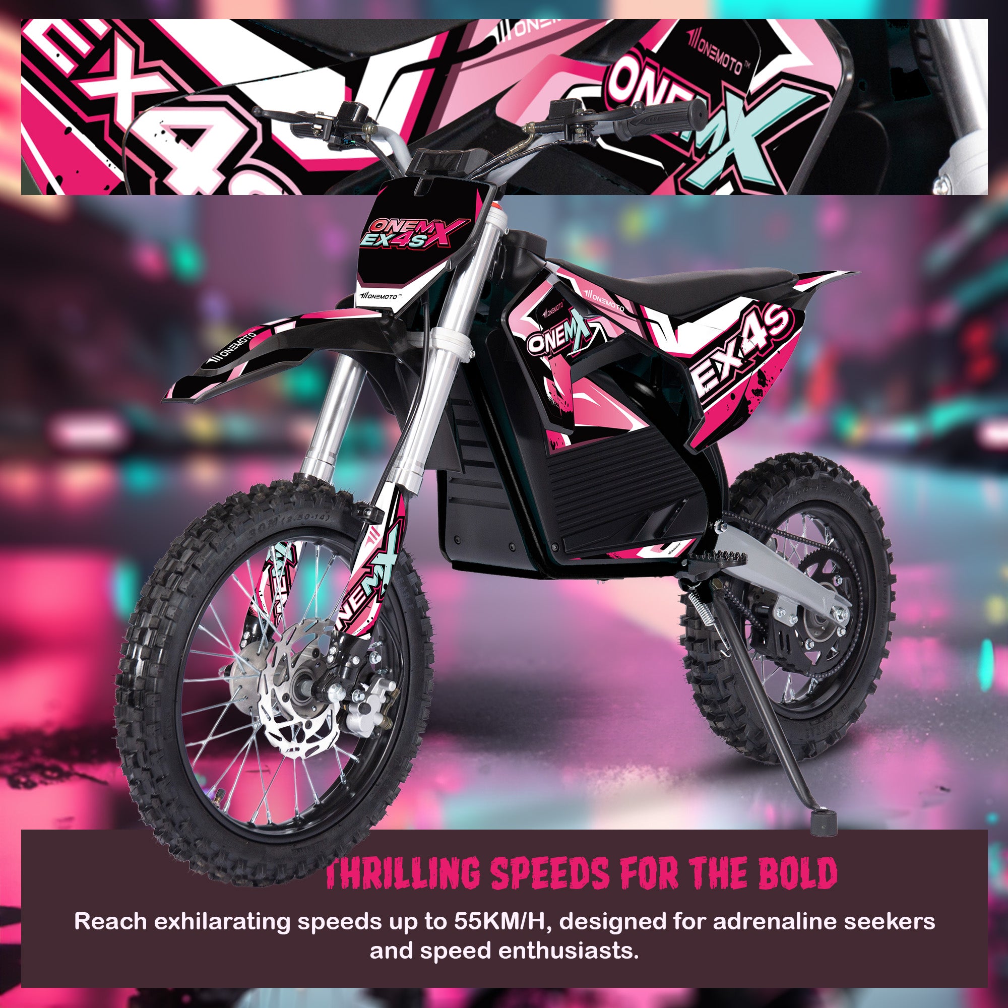 2000 W Dirtbike, 60 V, Lithiumelektrisch