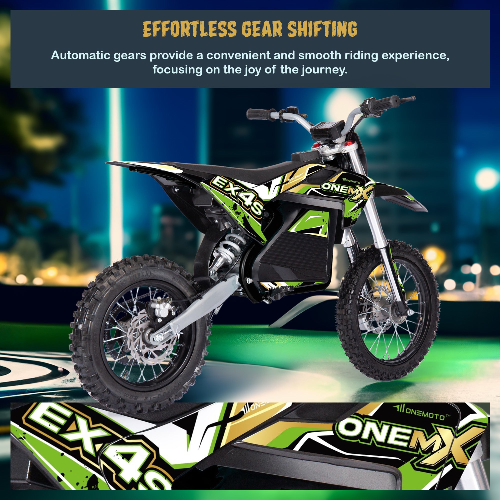 2000 W Dirtbike, 60 V, Lithiumelektrisch