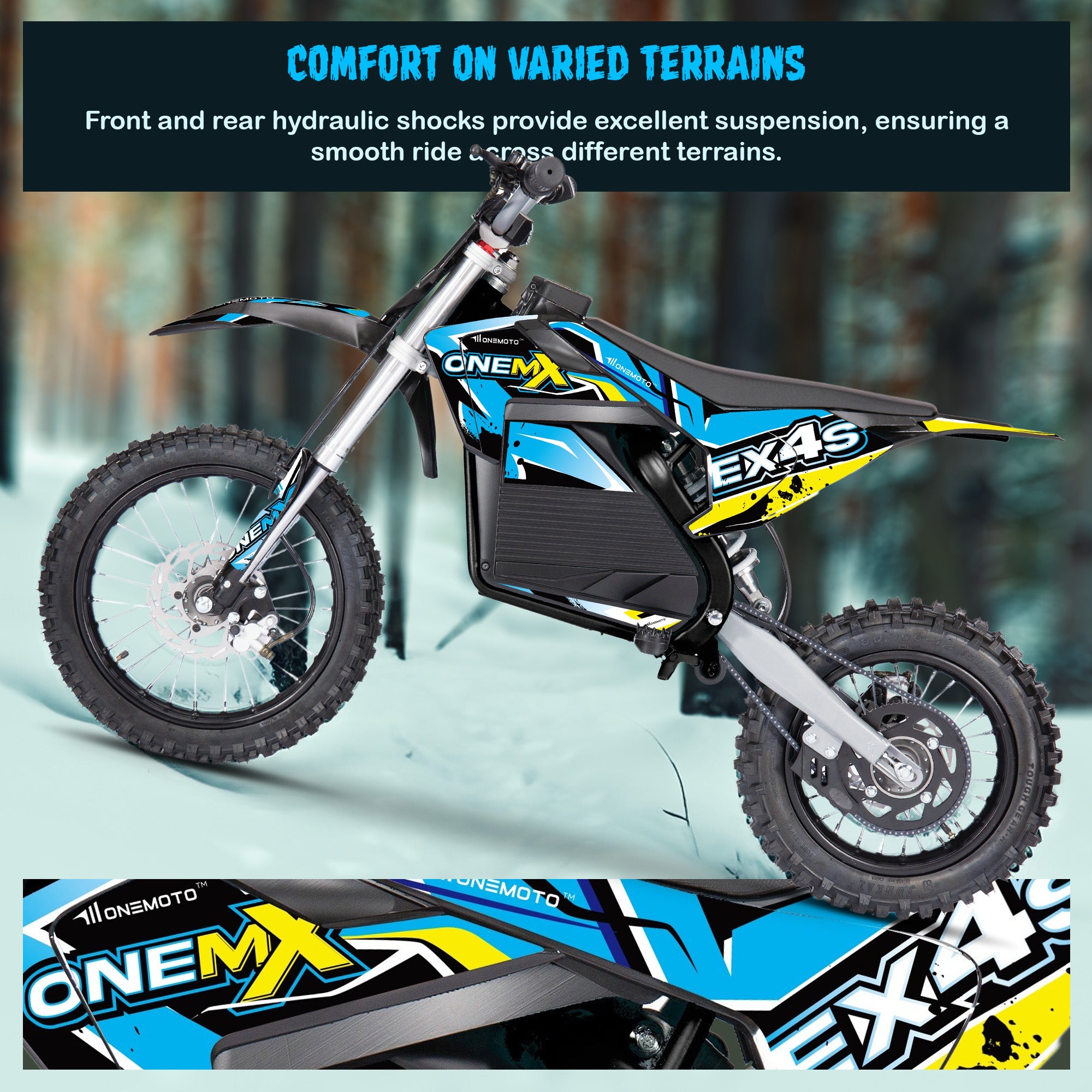 2000 W Dirtbike, 60 V, Lithiumelektrisch