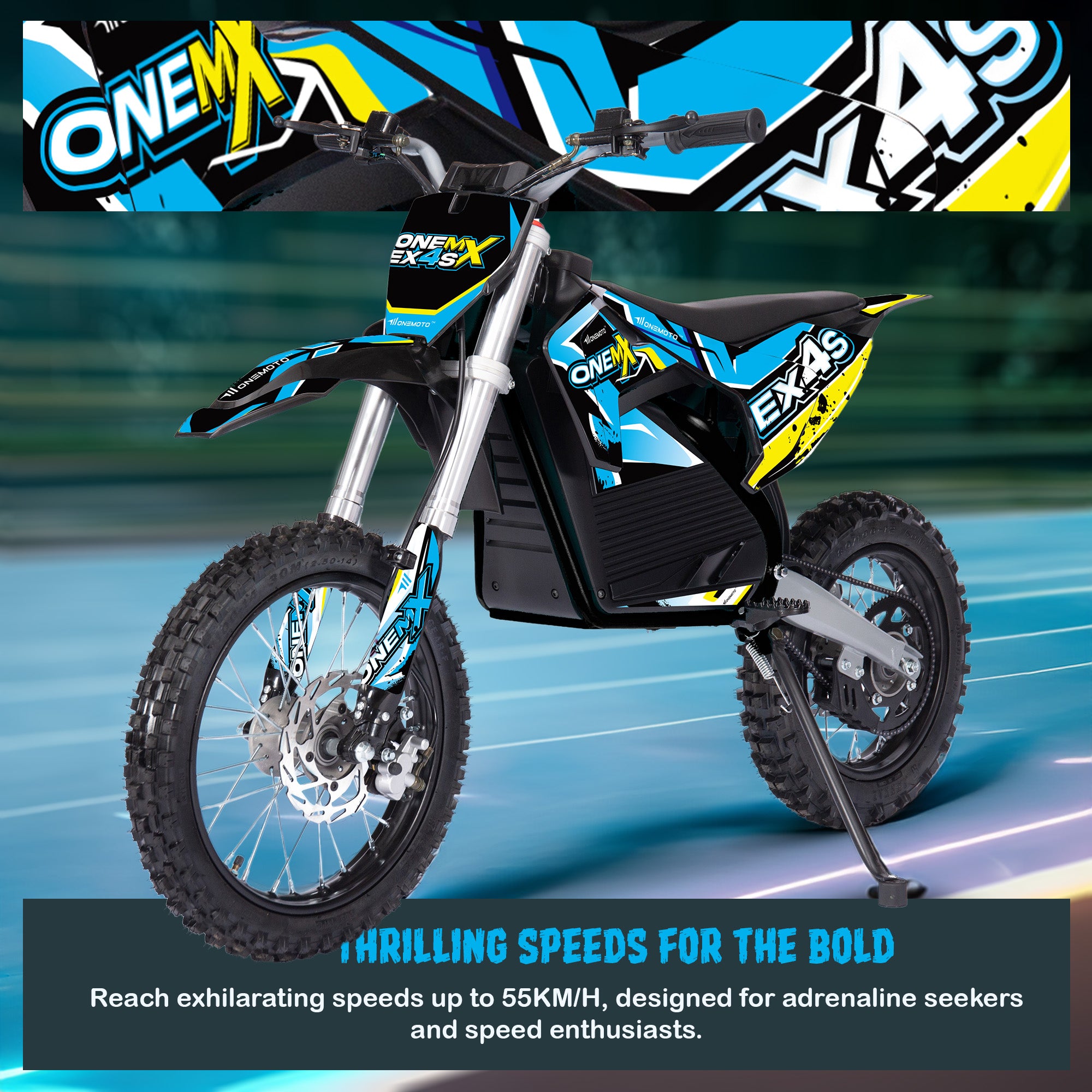 2000 W Dirtbike, 60 V, Lithiumelektrisch