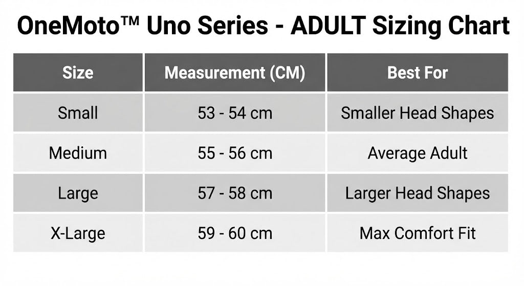 OneMoto Uno Series Helmet - Adult Edition