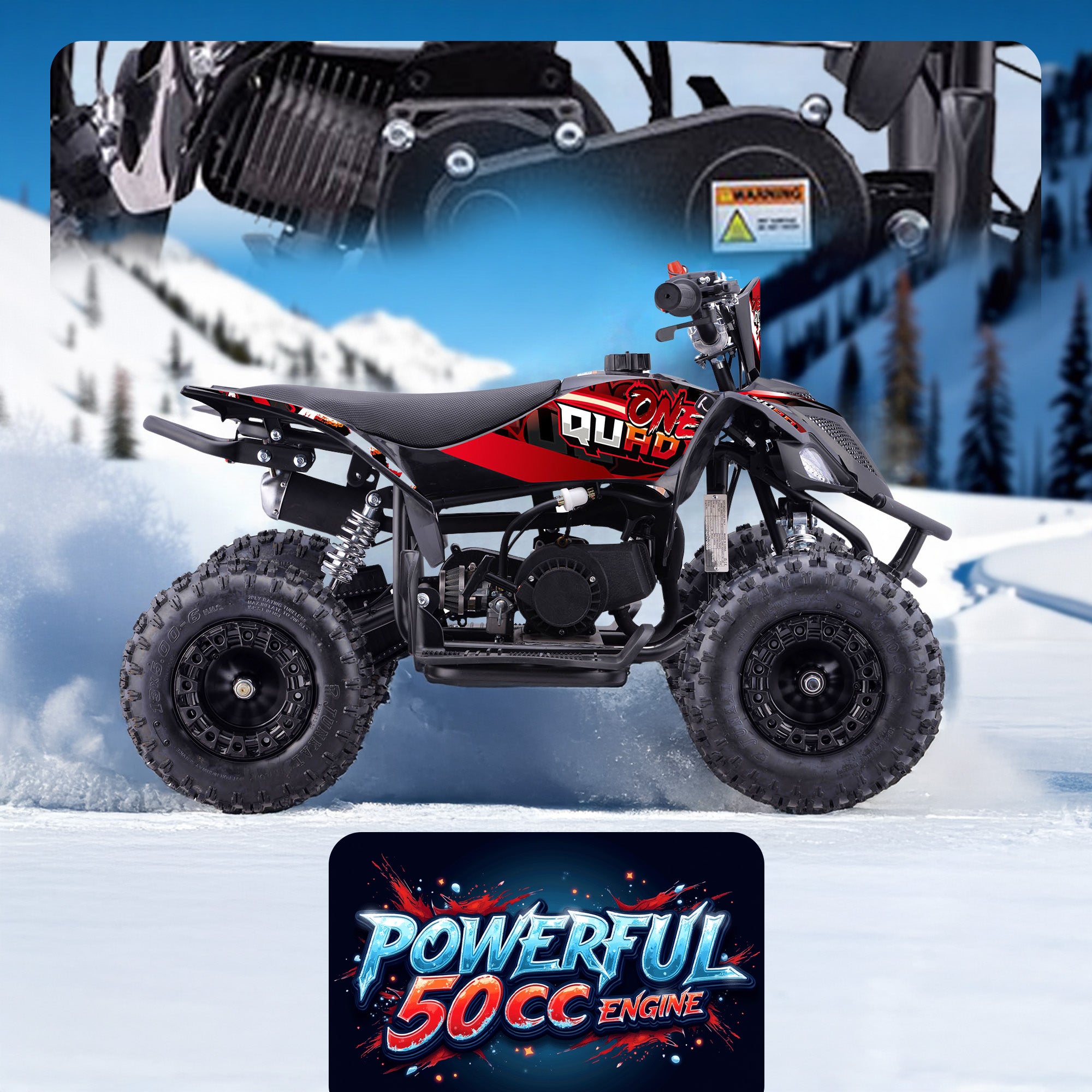 50cc 2-Stroke Kids Mini Quad Bike | OneQuad PX1SX