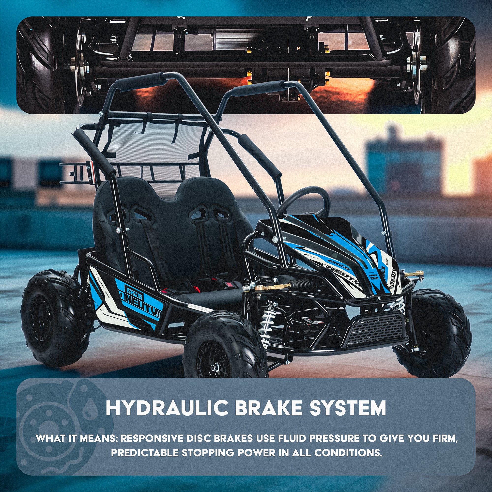 60V/20AH 2000W Electric 2 Seater Buggy/UTV | OneUTV EX4S