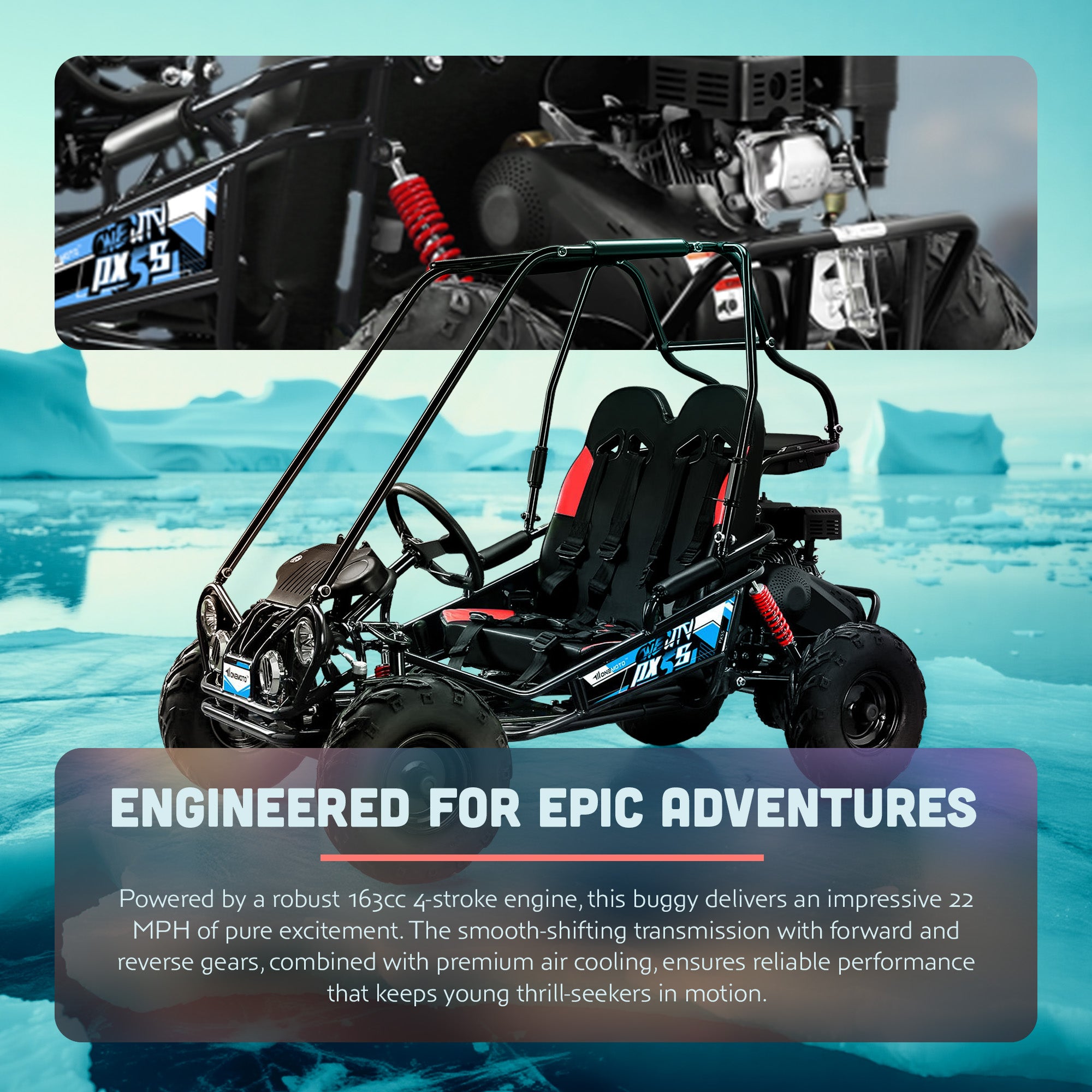 OneUTV™ | PX5S | 163cc | 4-Stroke | Petrol UTV Buggy