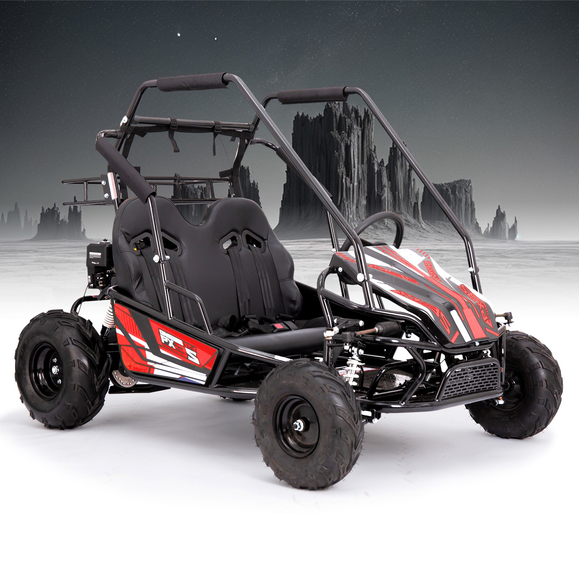212cc 4-Stroke Kids 2 Seater Petrol UTV Buggy - Storage & Roll Cage | OneUTV™ PX3S