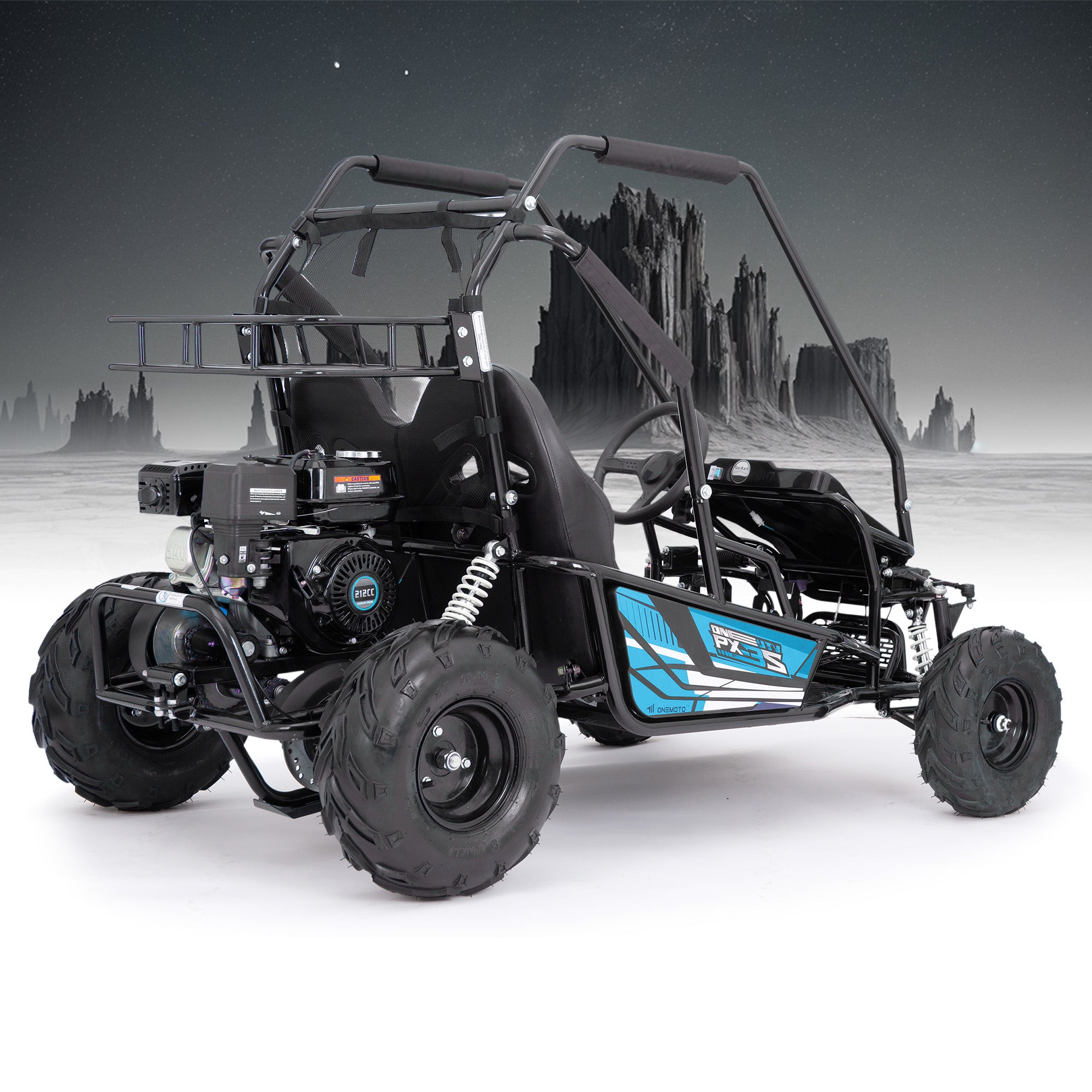 212cc 4-Stroke Kids 2 Seater Petrol UTV Buggy - Storage & Roll Cage | OneUTV™ PX3S