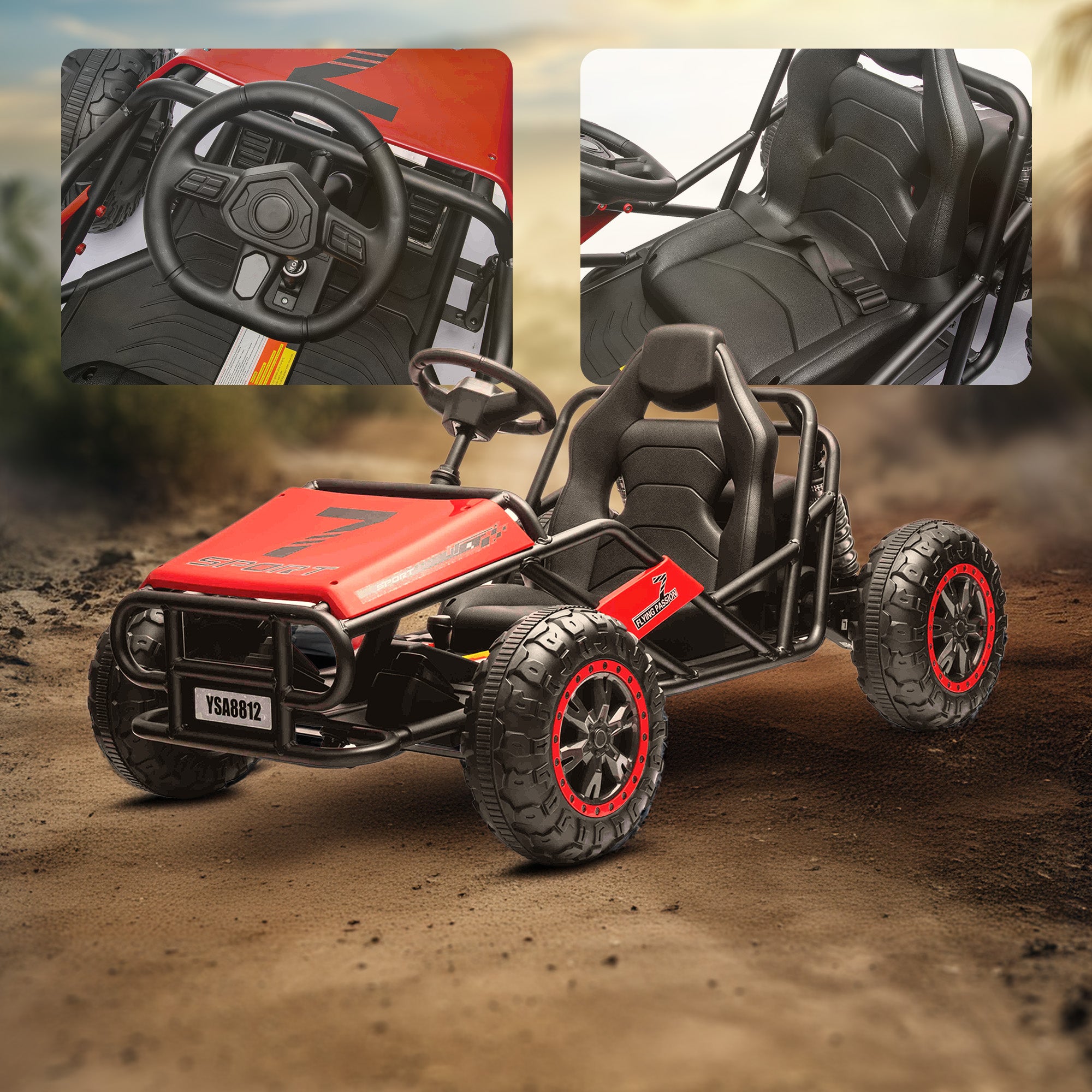 24 V TurboTrek Elektro-Renn-Gokart