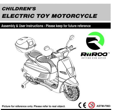 Replacement Wiring for Kids Ride on's - VoltRider 12v Charging Port - 119-3419