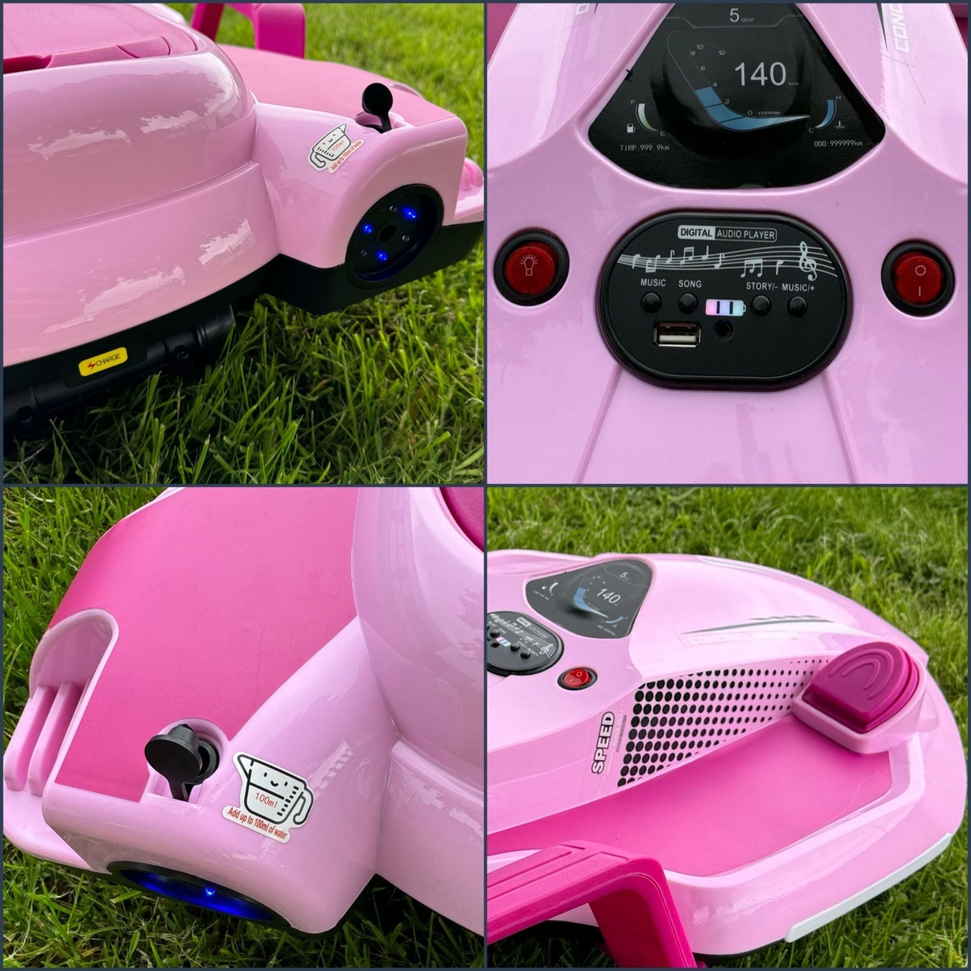 WIZ Kart Kids Ride On - Pink - Ex-Display Model