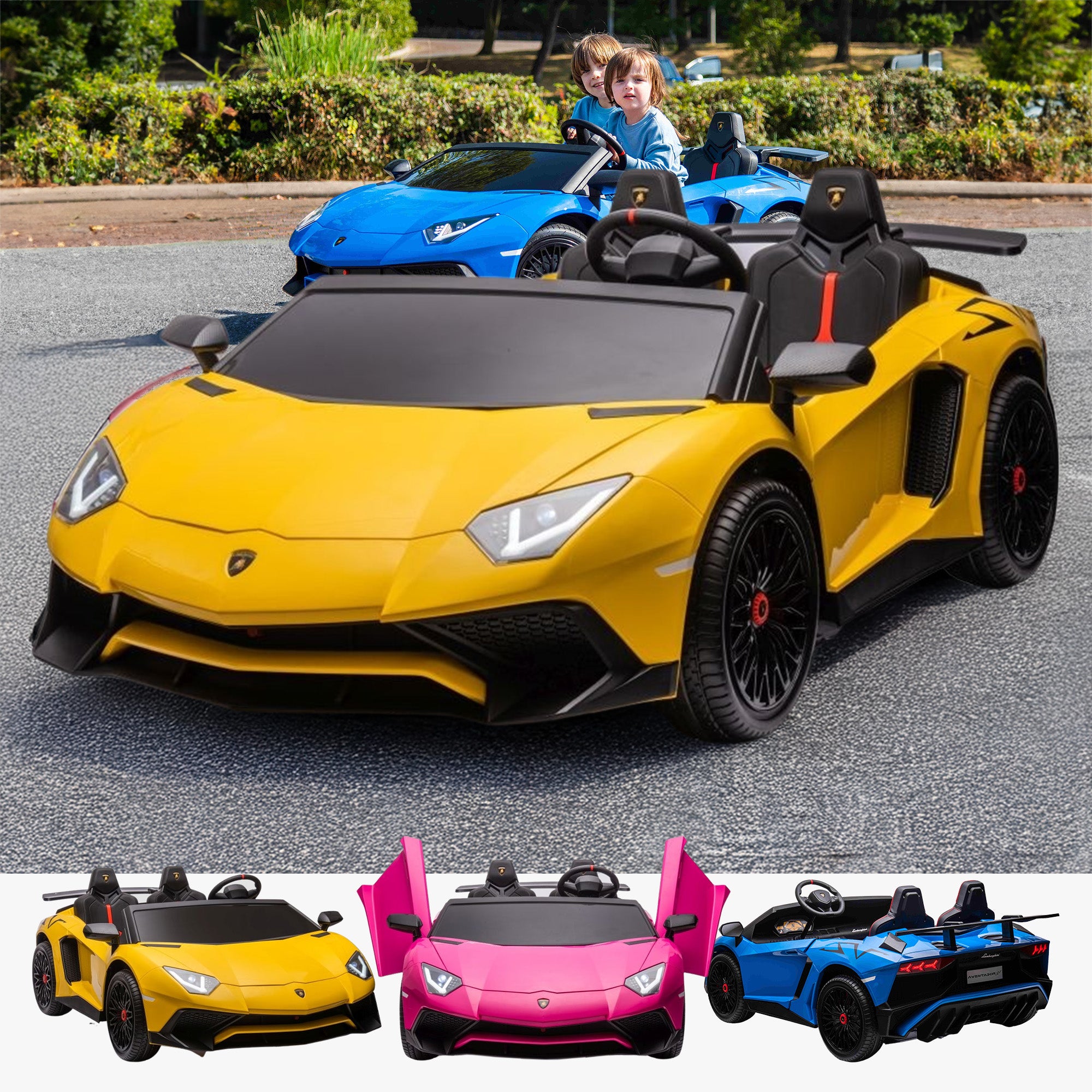 Lamborghini Aventador 2 Seater In 24V With Brushless Motors - Licensed