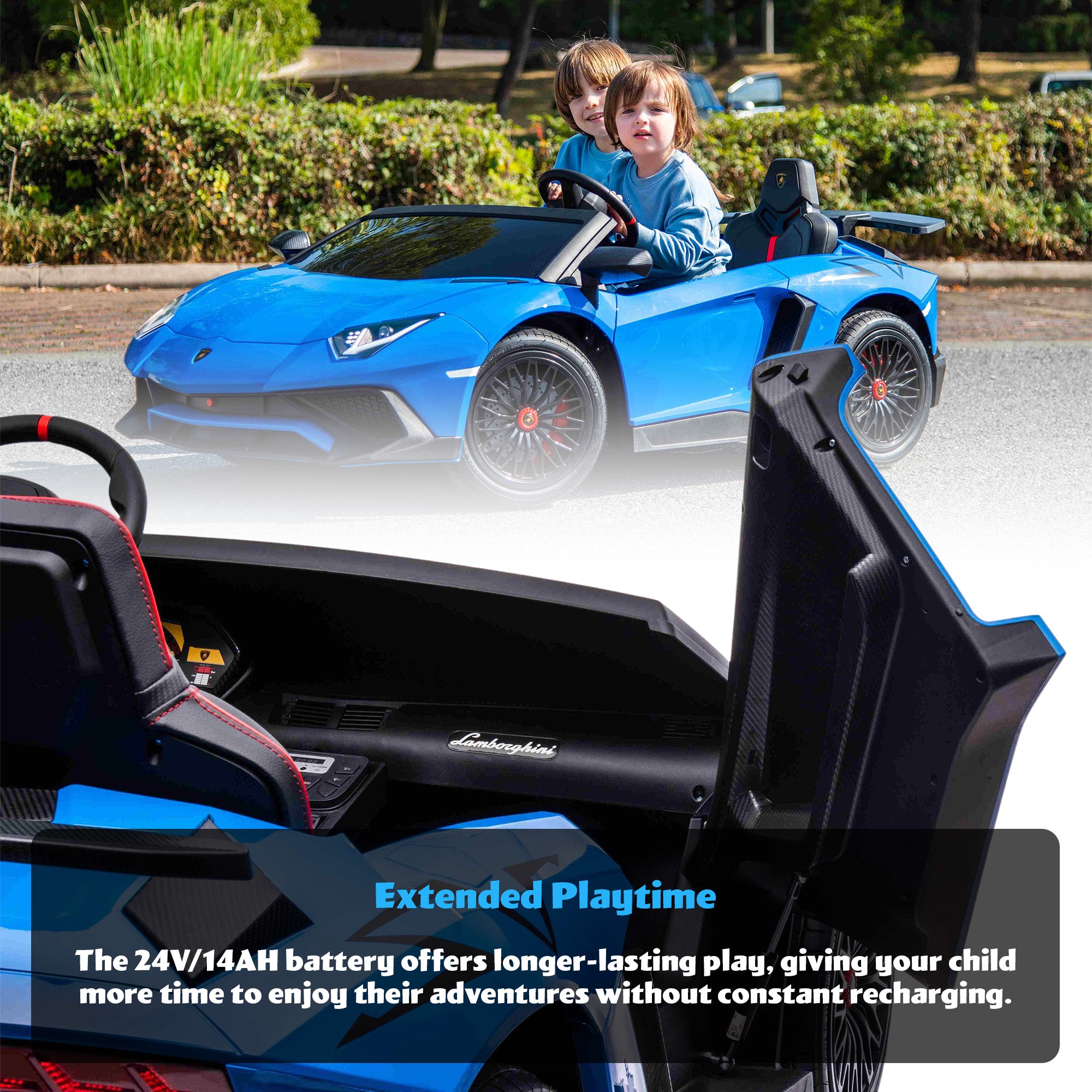 Lamborghini Aventador 2 Seater In 24V With Brushless Motors