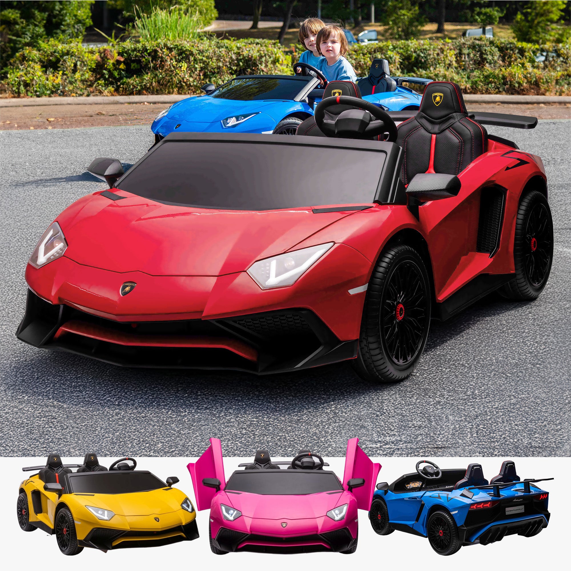 Lamborghini Aventador 2 Seater In 24V With Brushless Motors