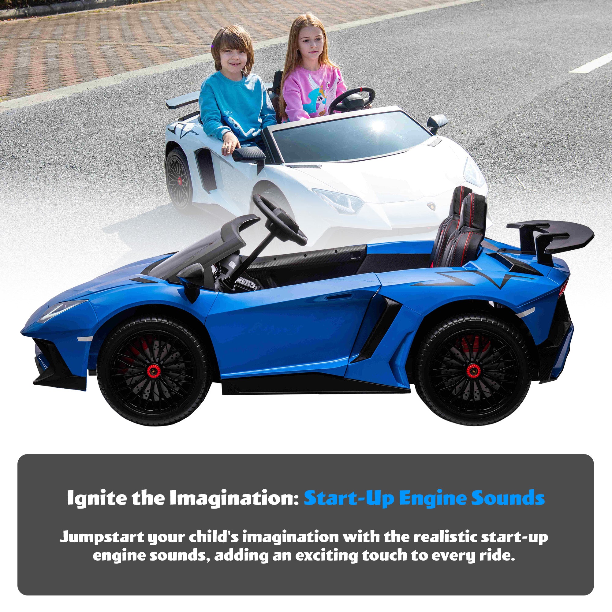 Lamborghini Aventador 2 Seater In 24V With Brushless Motors