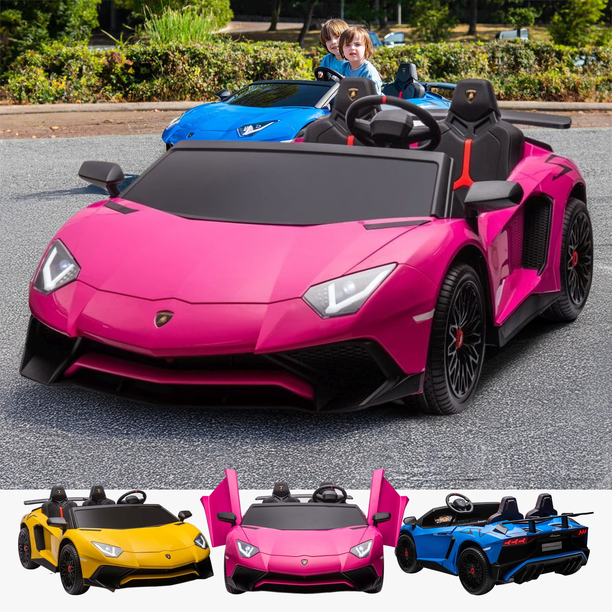 Lamborghini Aventador 2 Seater In 24V With Brushless Motors - Licensed