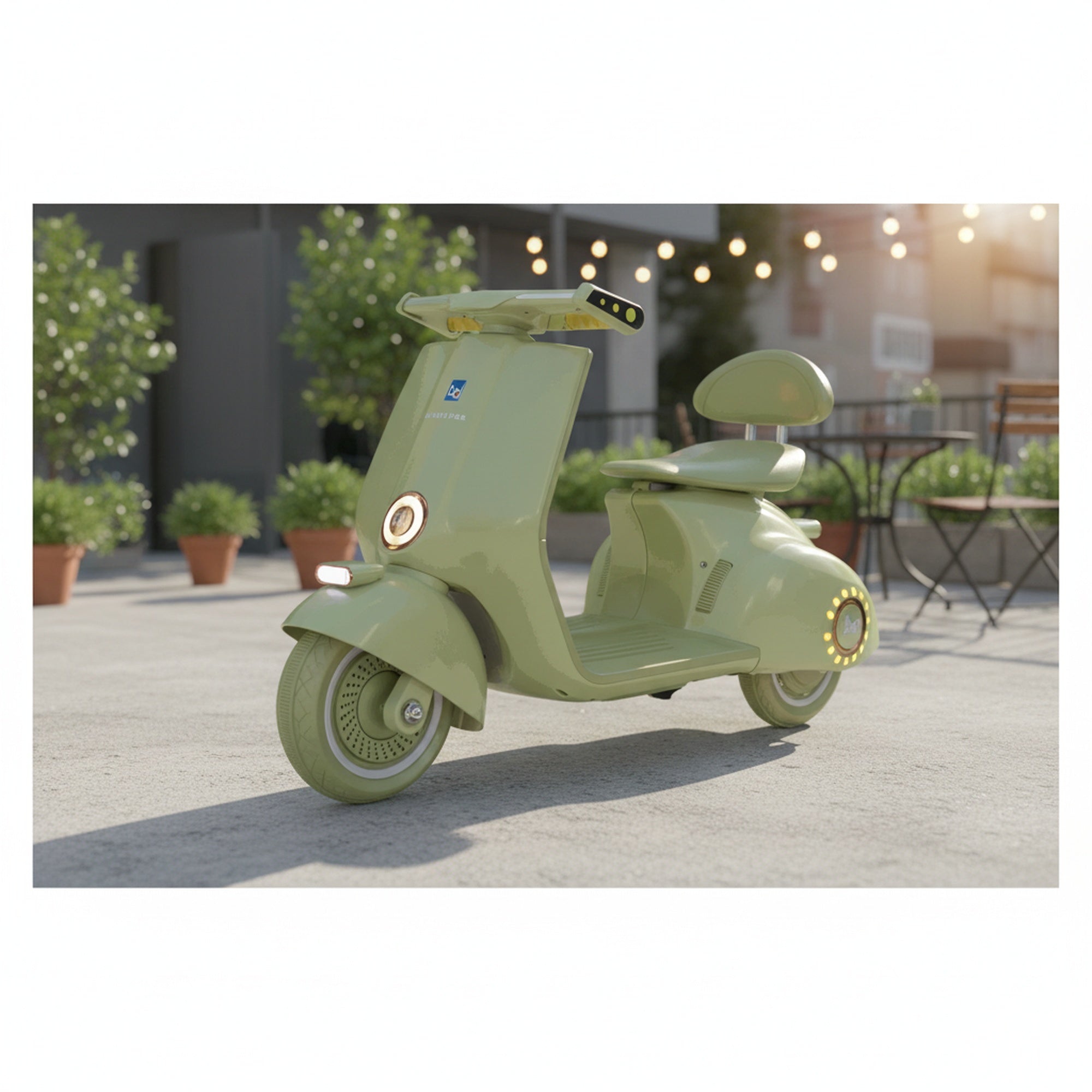 Retro Mod Cruiser 12v Kids RIde On Scooter