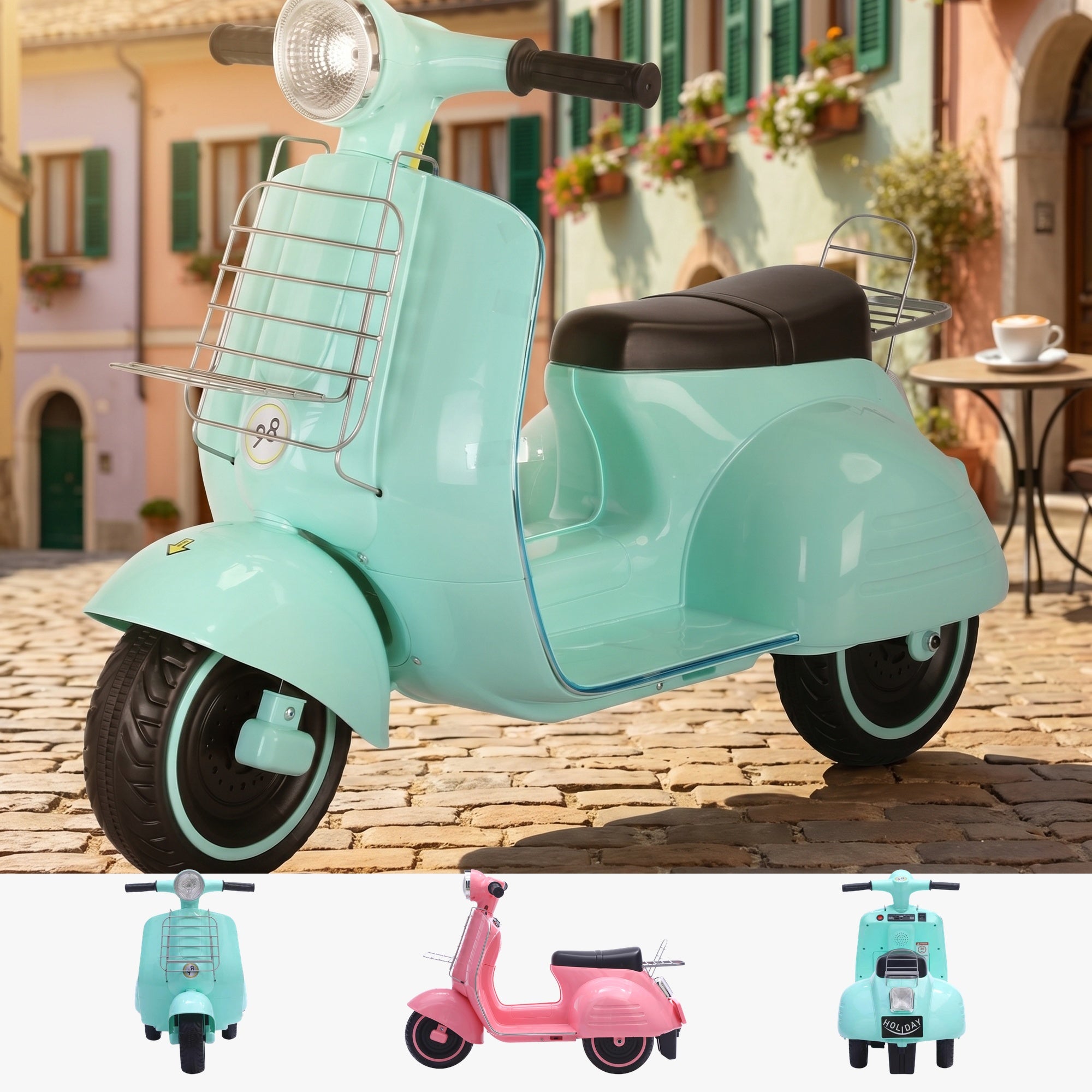 RiiRoo BellaScoot Electric Kids Ride-On Scooter 12V
