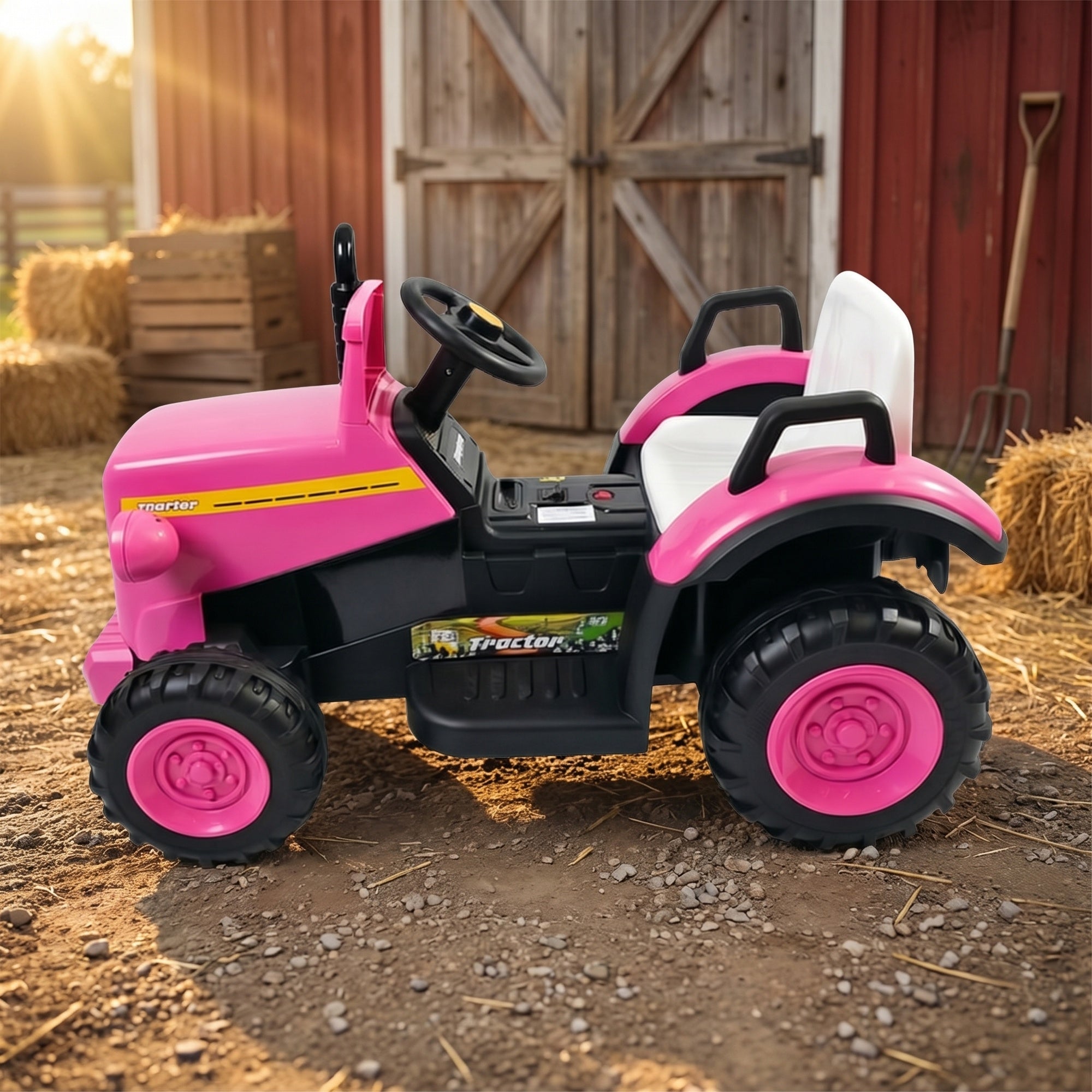 RiiRoo SmileyTrac 12V Battery Powered Kids Ride-On Tractor