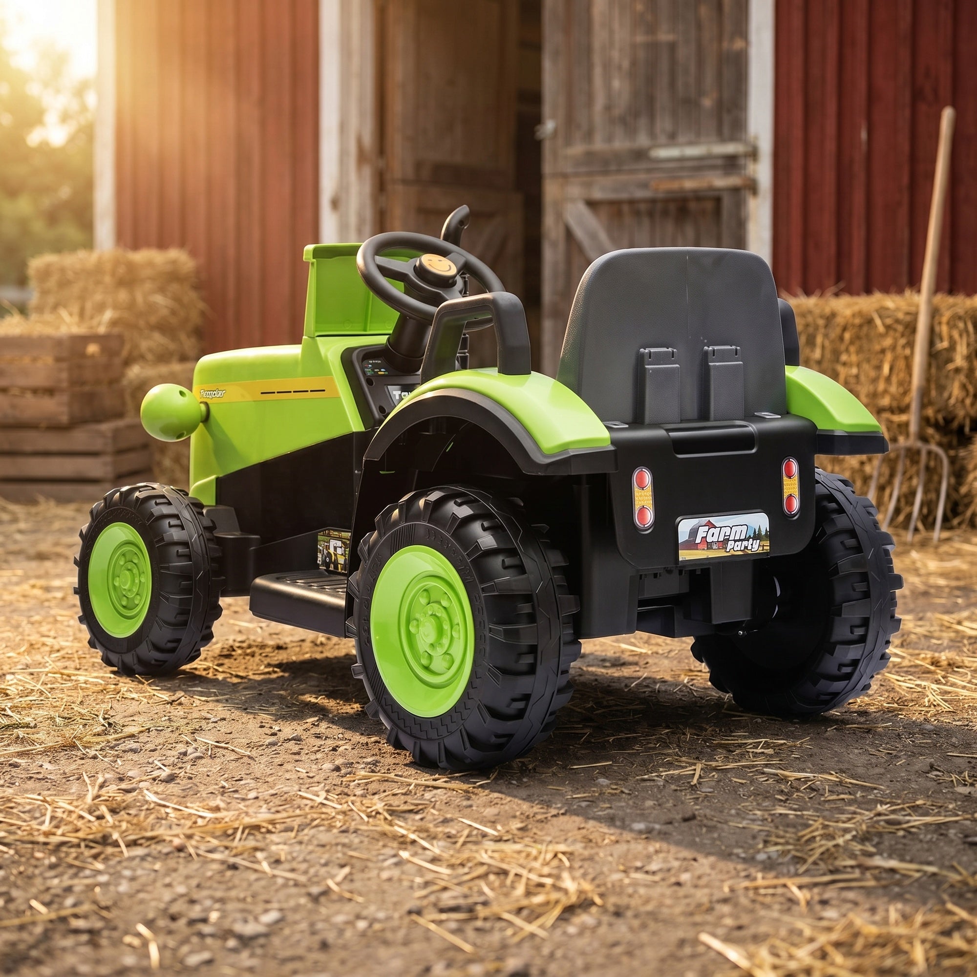 RiiRoo SmileyTrac 12V Battery Powered Kids Ride-On Tractor