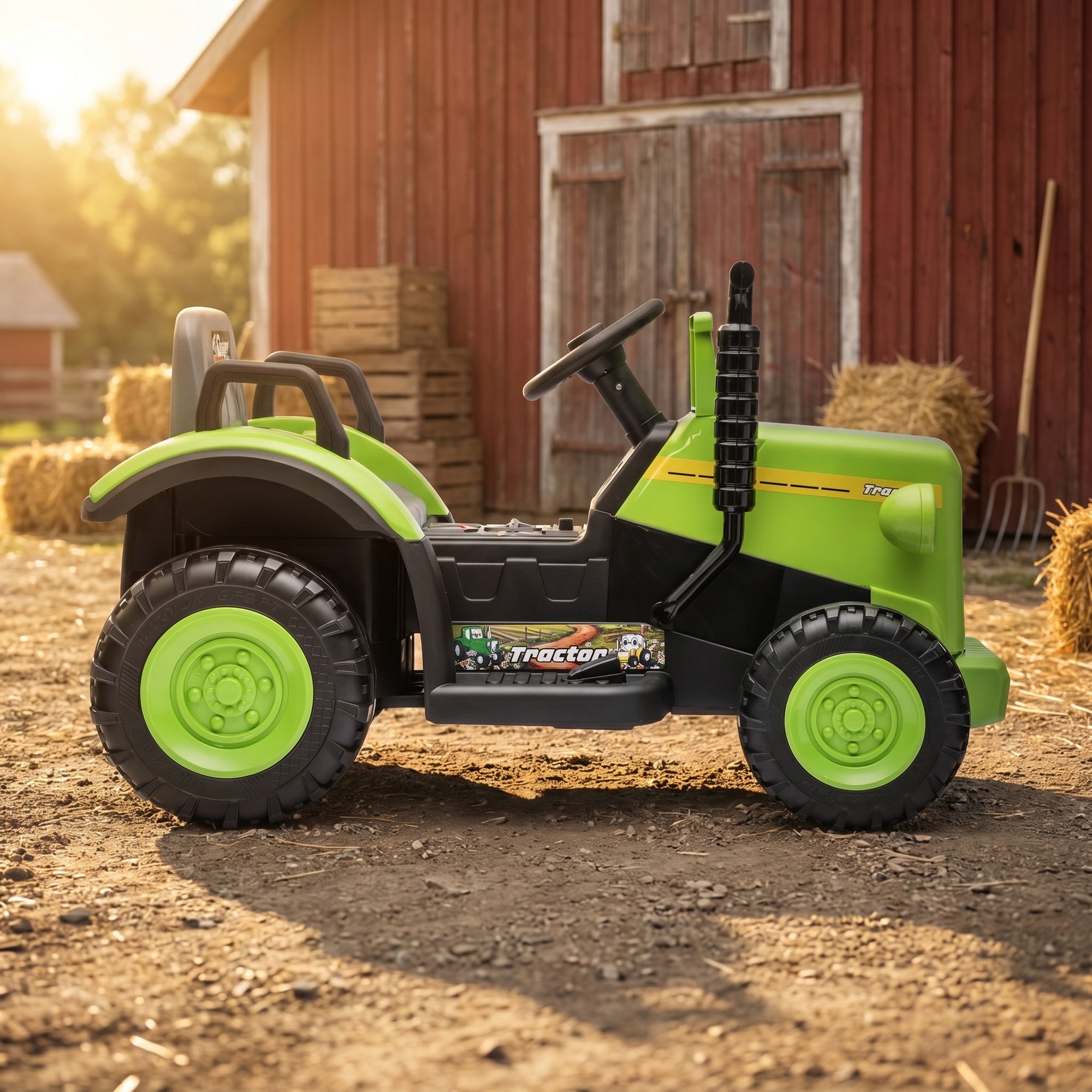 RiiRoo SmileyTrac 12V Battery Powered Kids Ride-On Tractor
