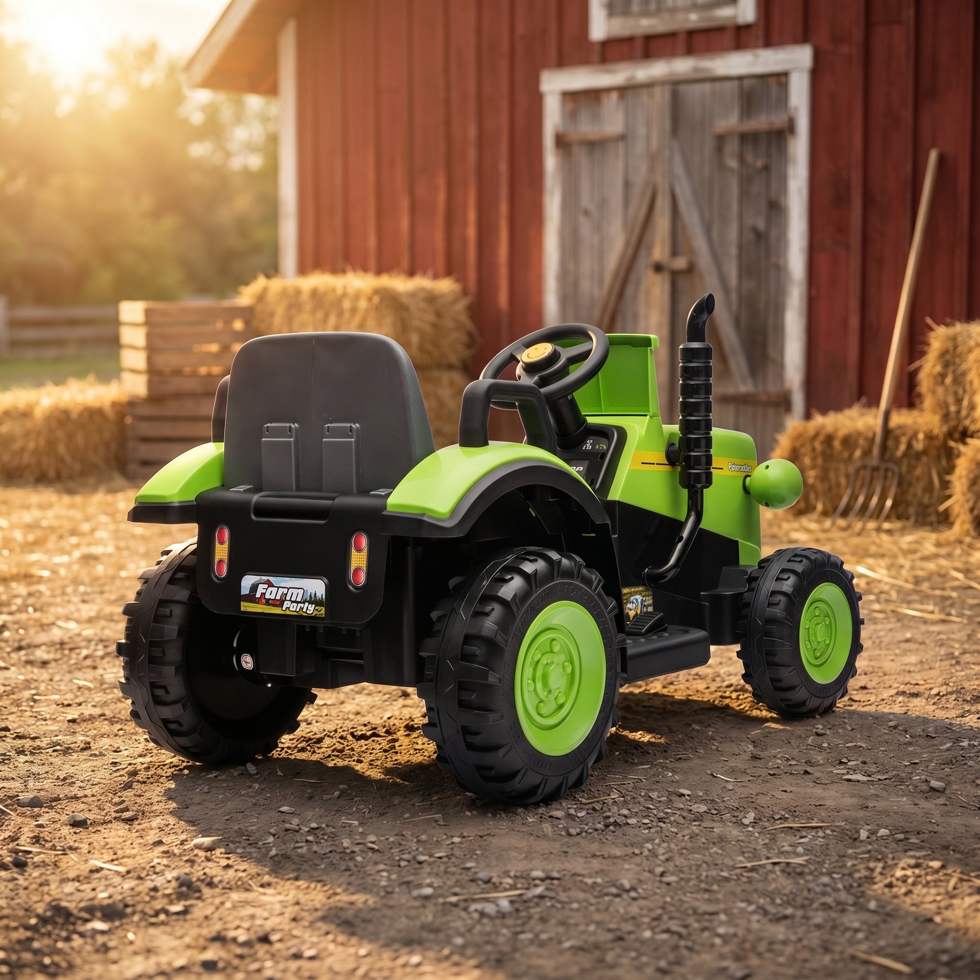 RiiRoo SmileyTrac 12V Battery Powered Kids Ride-On Tractor