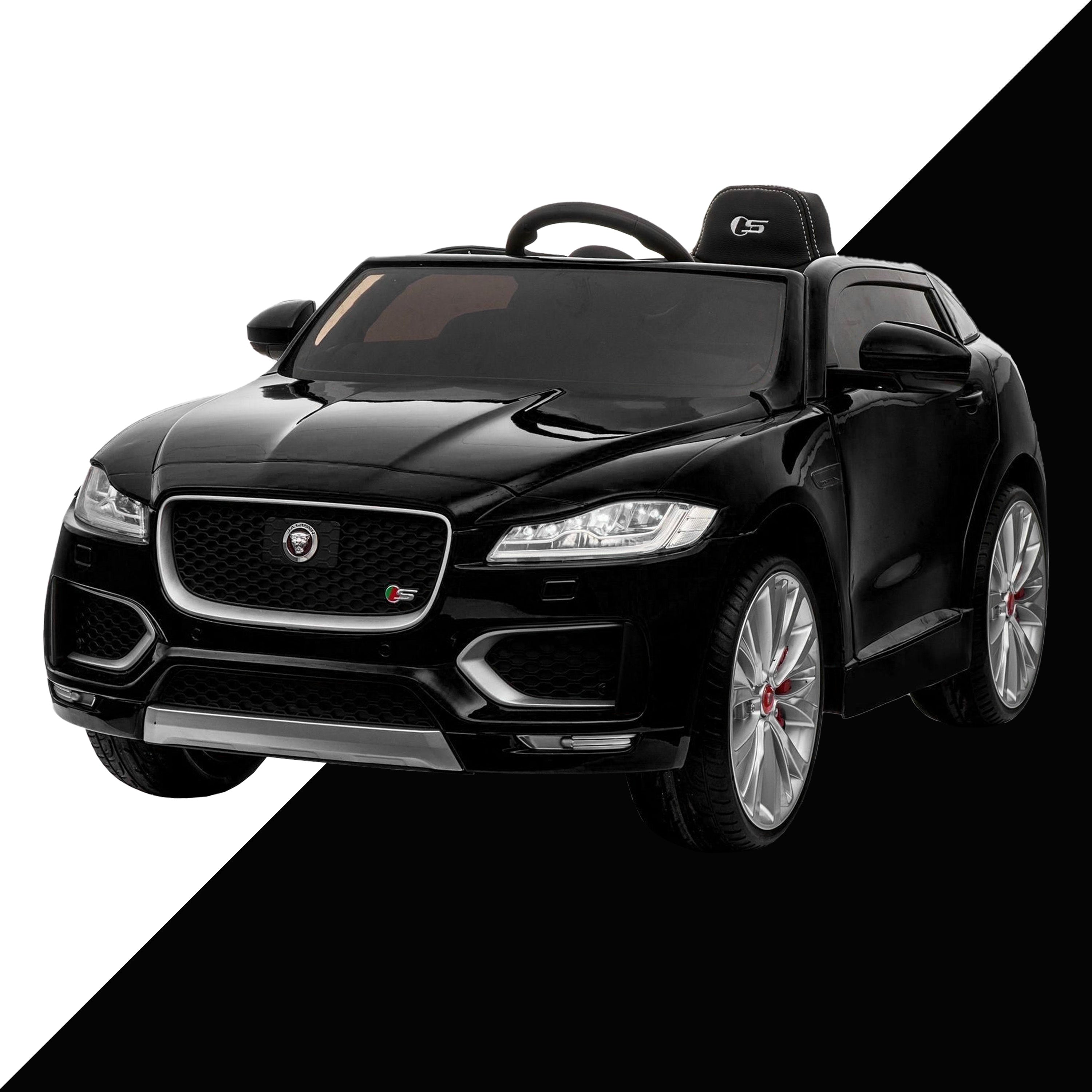 3kids jaguar f pace licensed electric battery ride on car jeep with parental remote control power wheels black 2