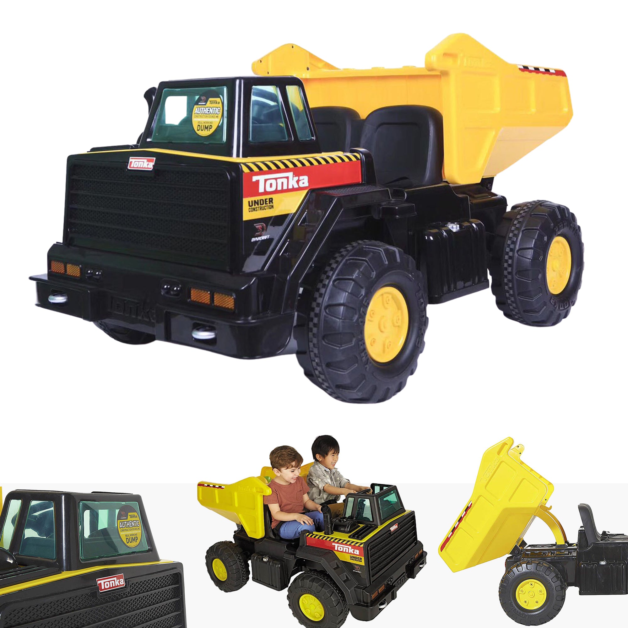 Tonka Mighty Dump Truck Kids 12V Battery Electric Ride-On – RiiRoo