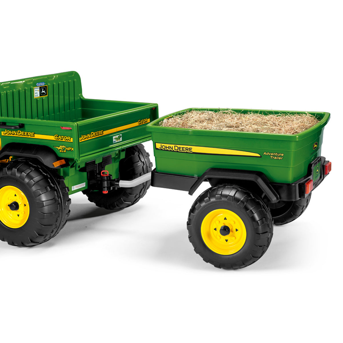 Peg Perego John Deere Adventure Trailer - Green & Yellow