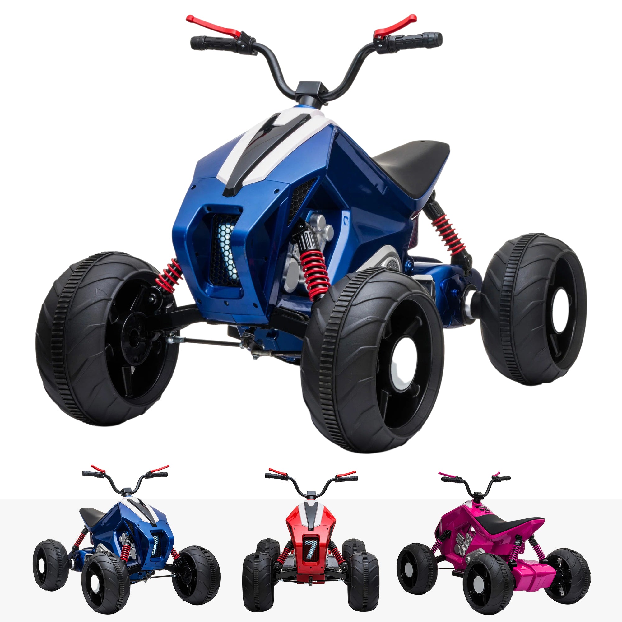 SevenCyberQuadee 24V Kids Electric Quad Bike Ride on Car Toy - Blue.jpg