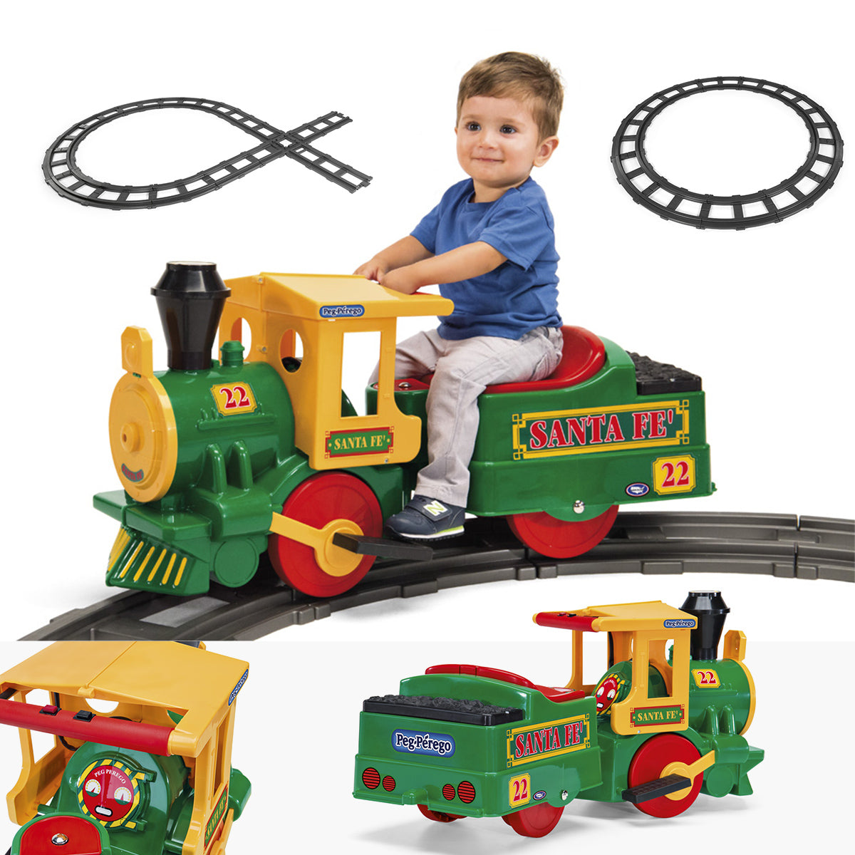 Peg Perego Santa FE Electric Train  - Multi-Colour