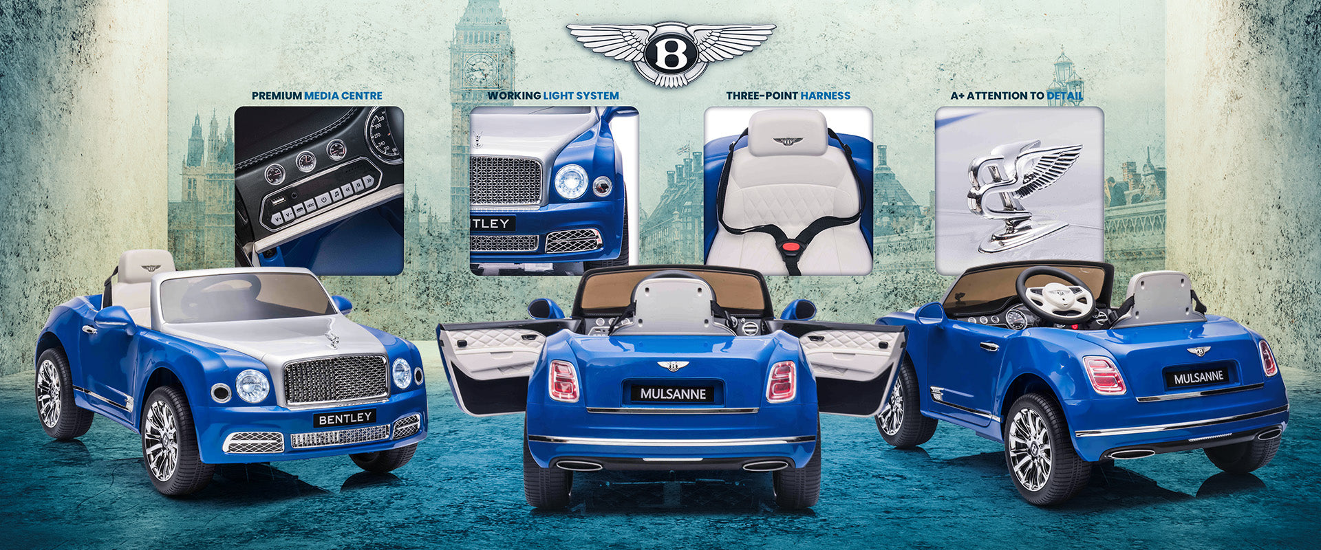 Bentley Mulsanne, 12 V, batteriebetrieben, elektrisch