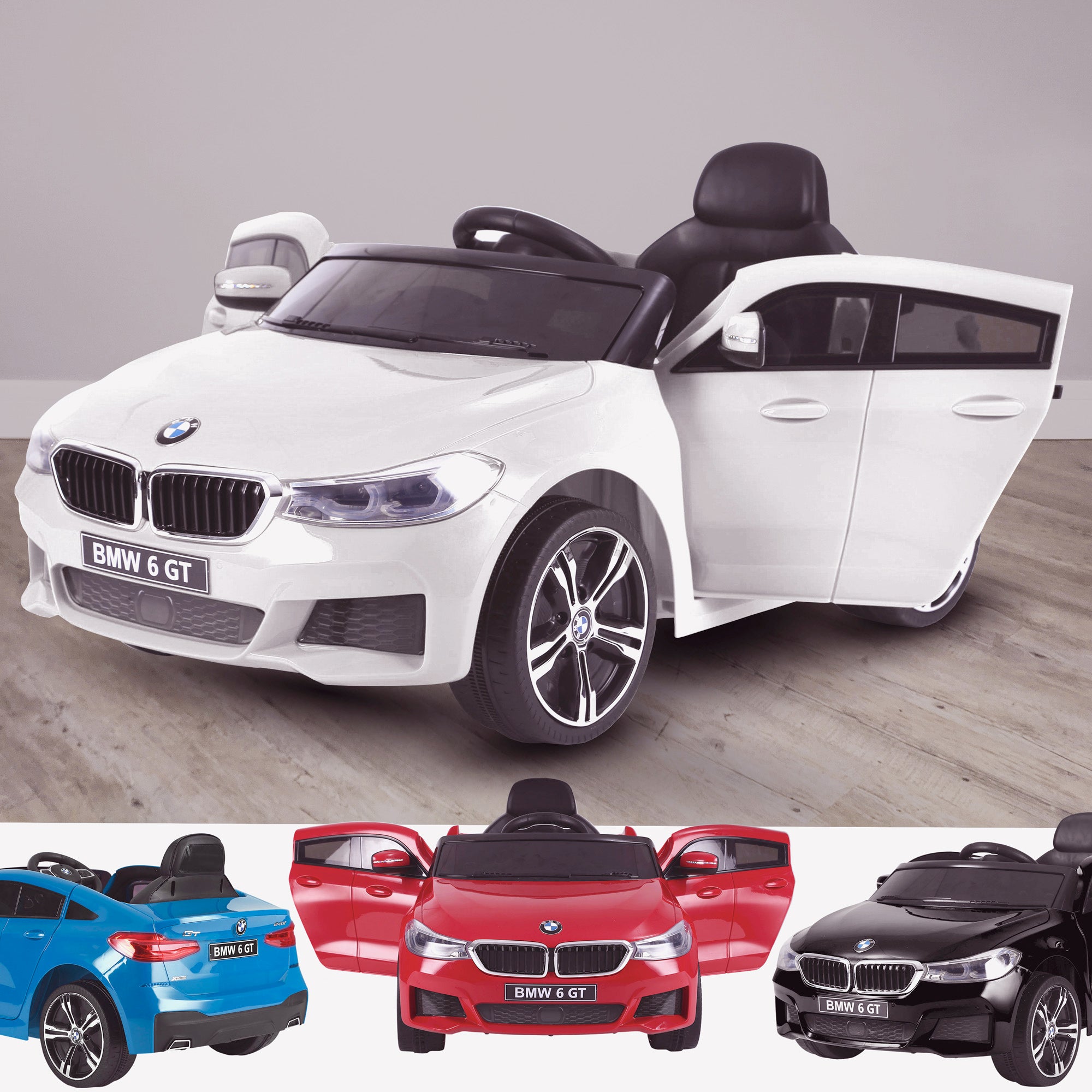 kids 12v electric bmw 6 series gt x drive 2019 battery operated kids ride on car with parental remote control main 2 white White m sport licensed