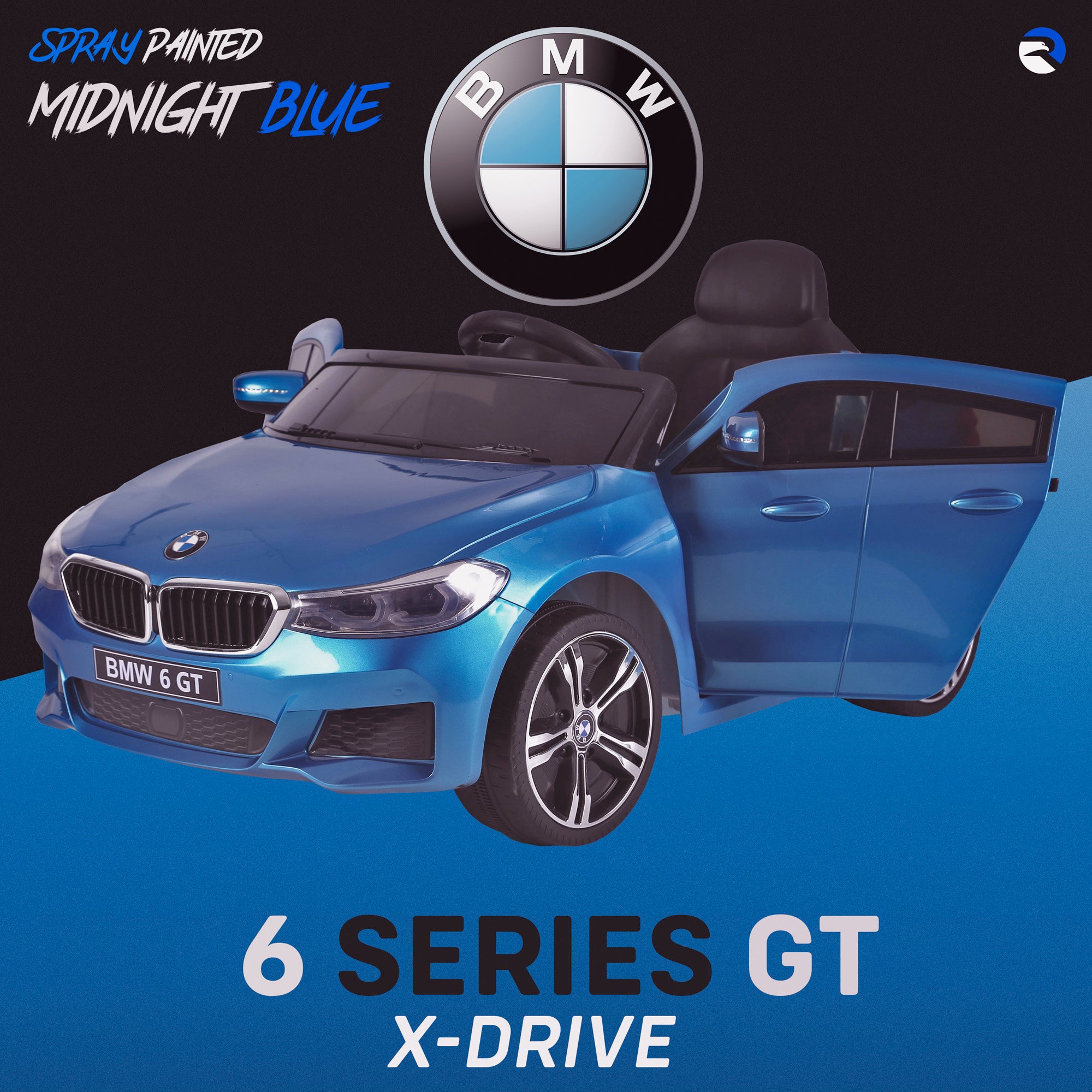 kids 12v electric bmw 6 series gt x drive 2019 battery operated kids ride on car with parental remote control spray painted blue 1 m sport licensed