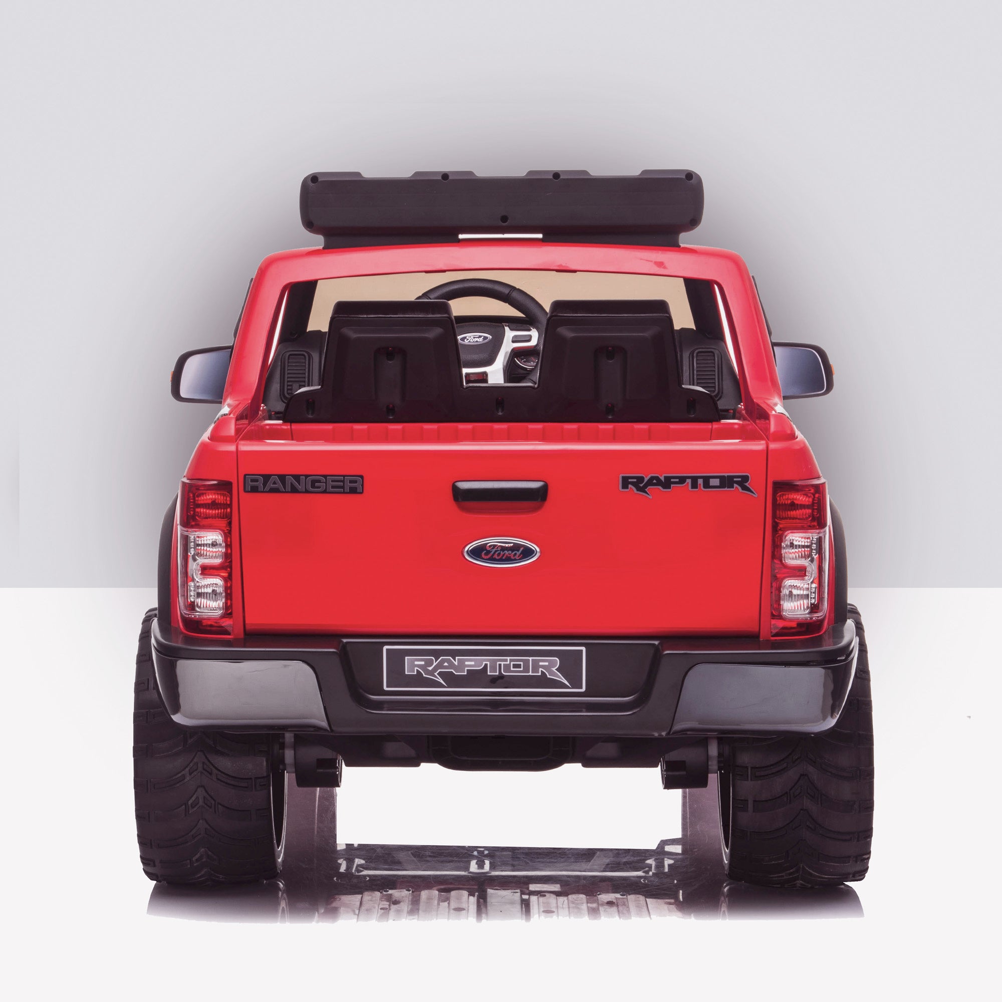 kids 12v electric ford ranger raptor f150 battery operated ride on car with parental remote control rear doors closed red wildtrak 2wd