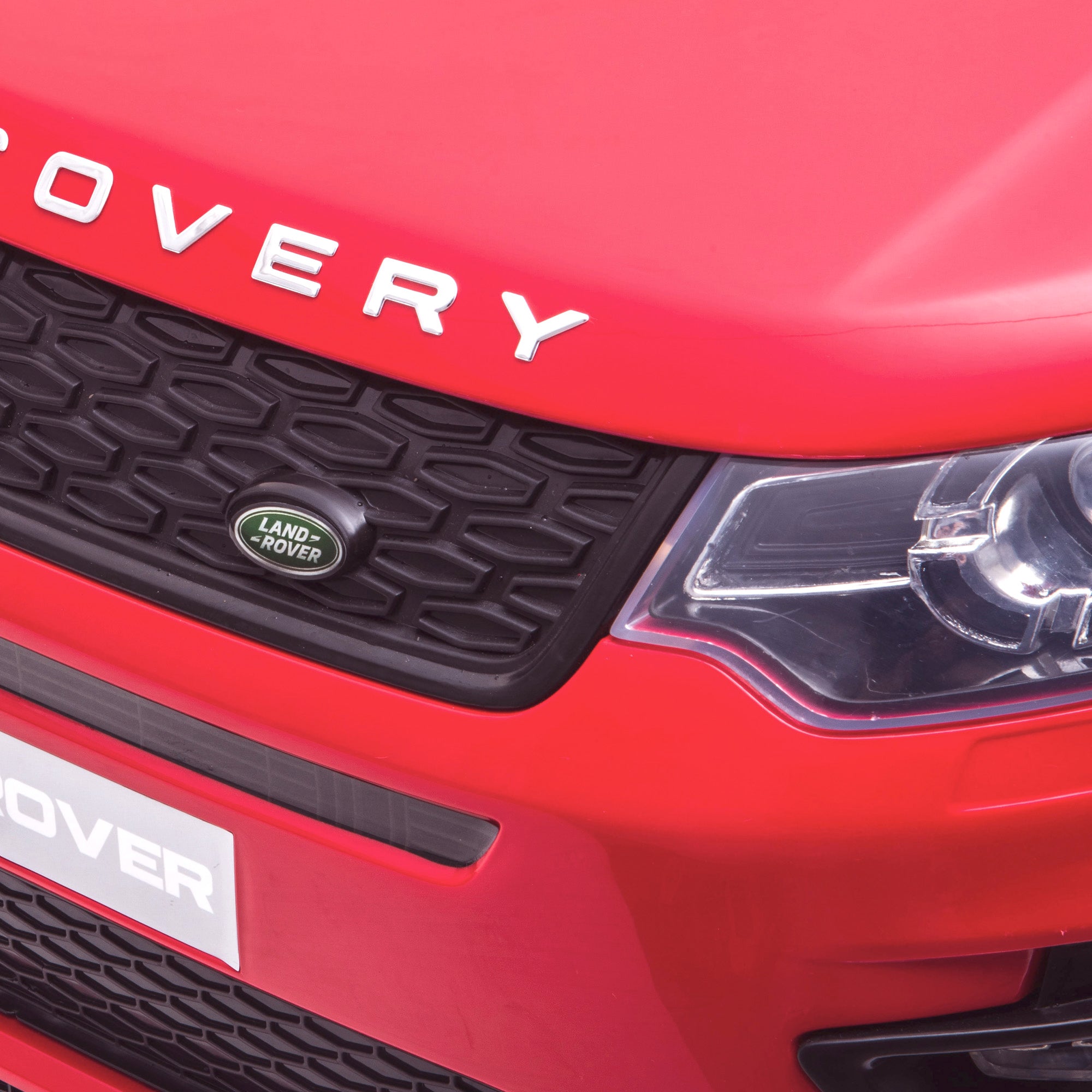 kids 12v electric land rover discovery 2019 battery operated kids ride on car jeep with parental remote control front lights close up red hse sport