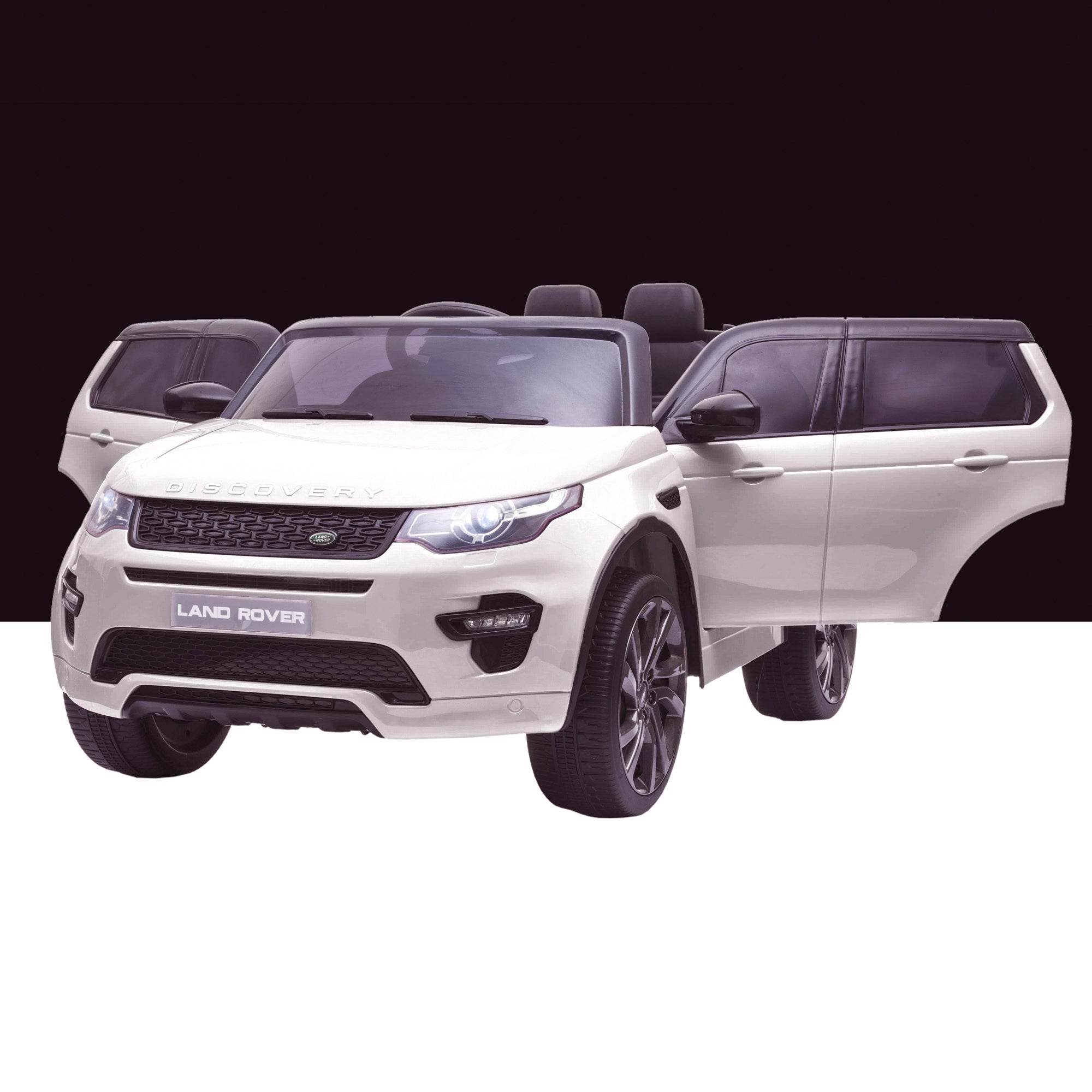 kids 12v electric land rover discovery 2019 battery operated kids ride on car jeep with parental remote control white doors open hse sport