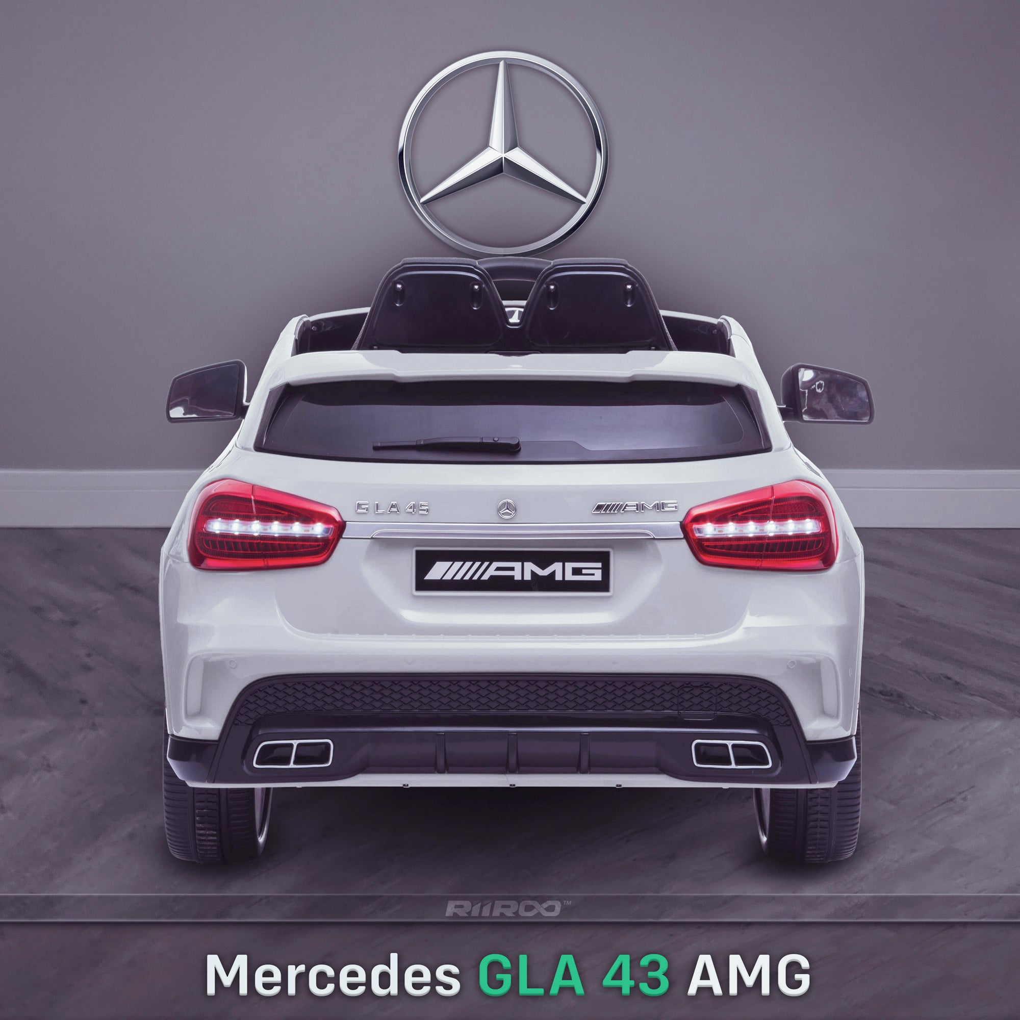 kids 12v electric mercedes gla 43 amg car licesend battery operated ride on car with parental remote control main rear direct white 45 licensed 2wd