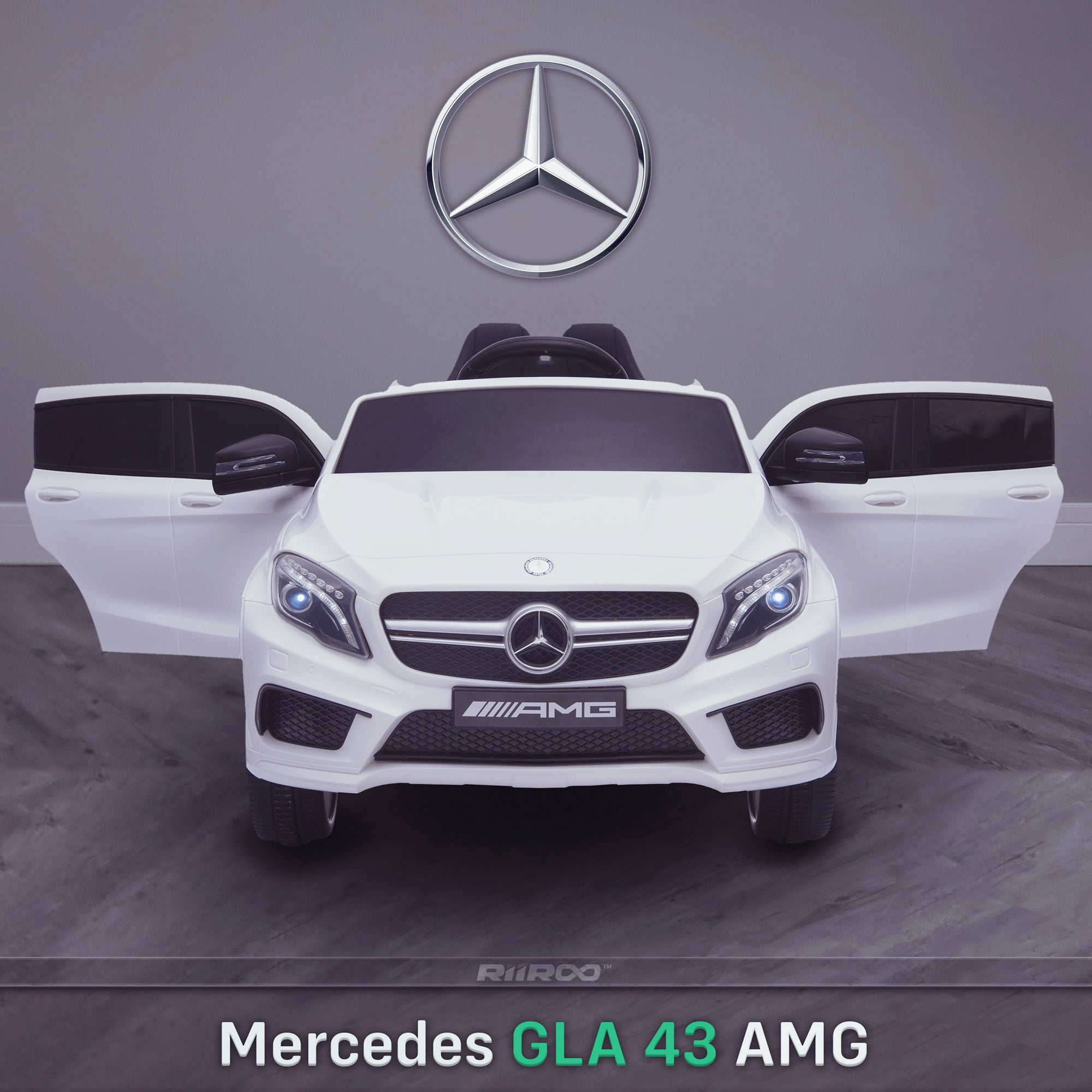 kids 12v electric mercedes gla 43 amg car licesend battery operated ride on car with parental remote control main working doors 45 licensed 2wd