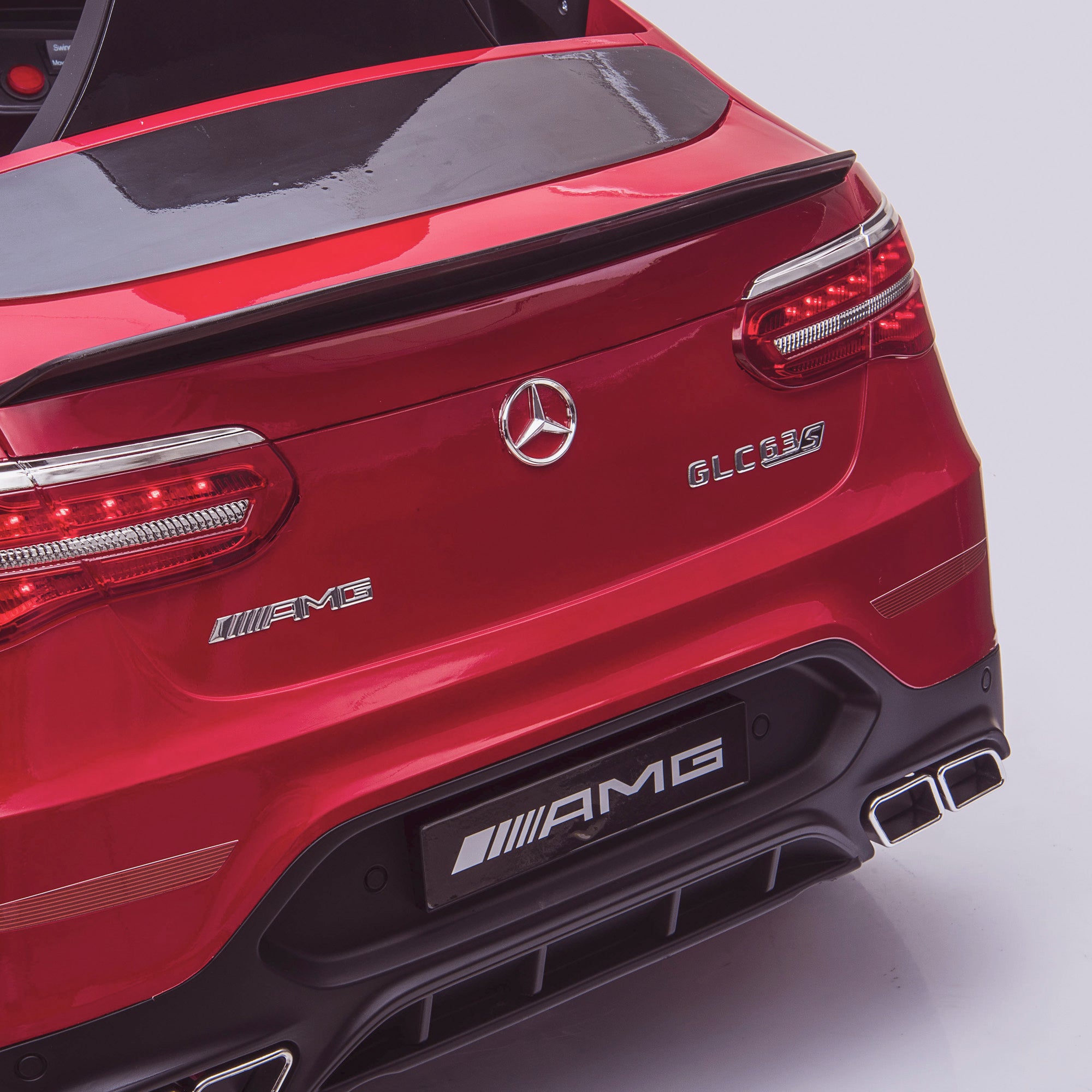 kids 12v electric mercedes glc 63s coupe battery car jeep pick up battery operated ride on car with parental remote control rear badge detail benz amg licensed 2wd