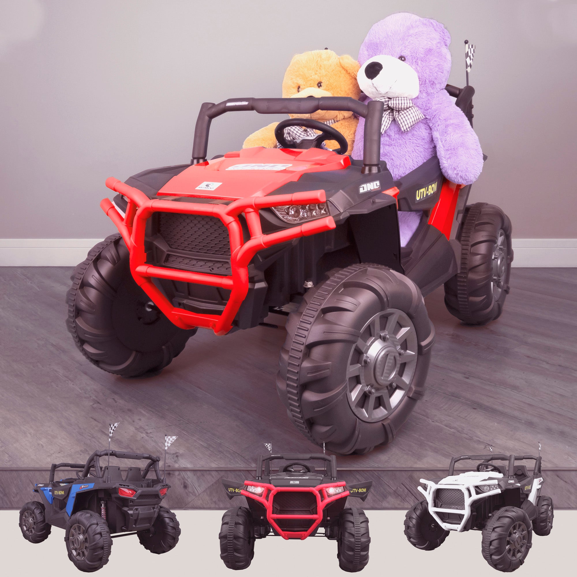 kids 12v maxpow 2s utv mx electric ride on utv car quad with parental control bluetooth red Red riiroo buggy 2wd