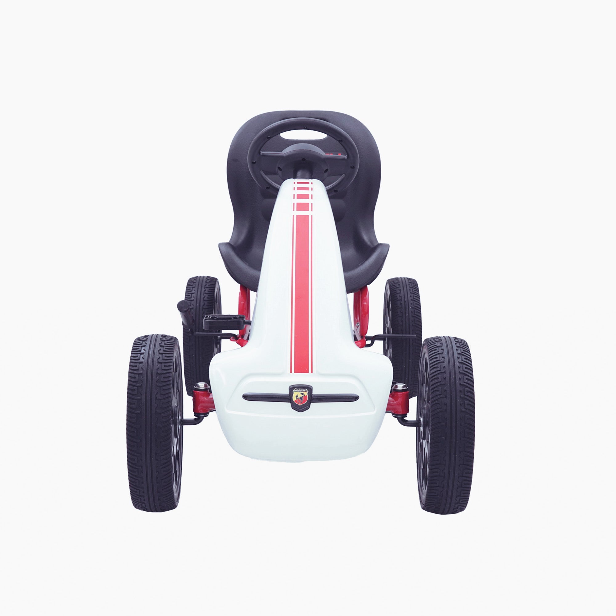 kids abarth ride on pedal go kart pedal powered ride on white scorpion