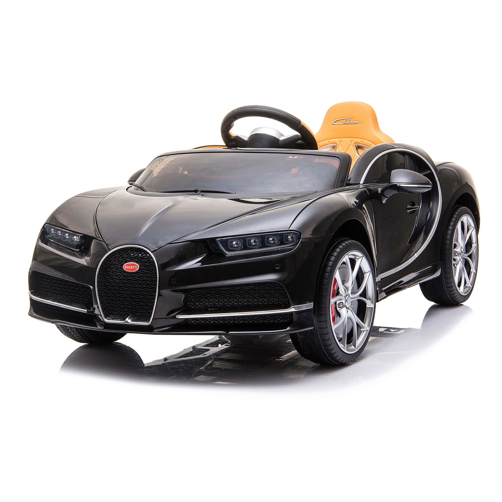 kids bugatti chiron licensed electric ride on car black 12v