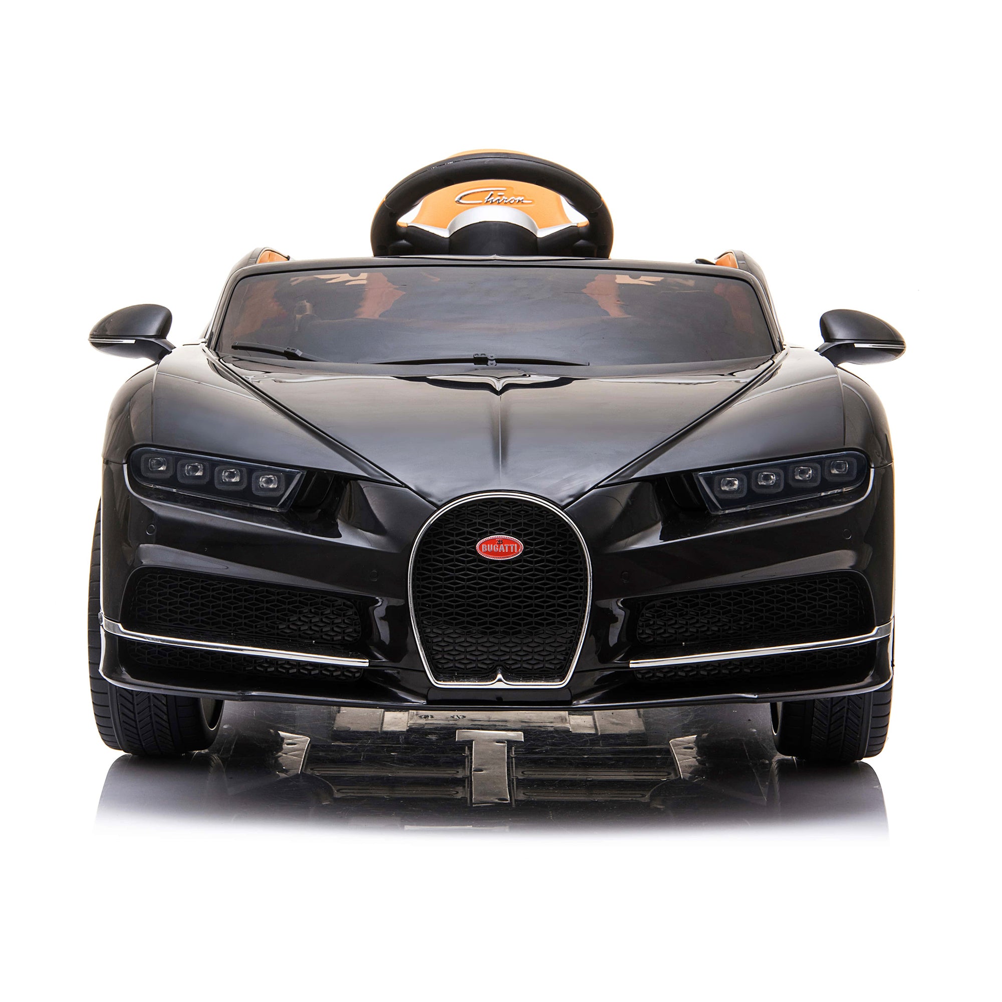 kids bugatti chiron licensed electric ride on car black 12v