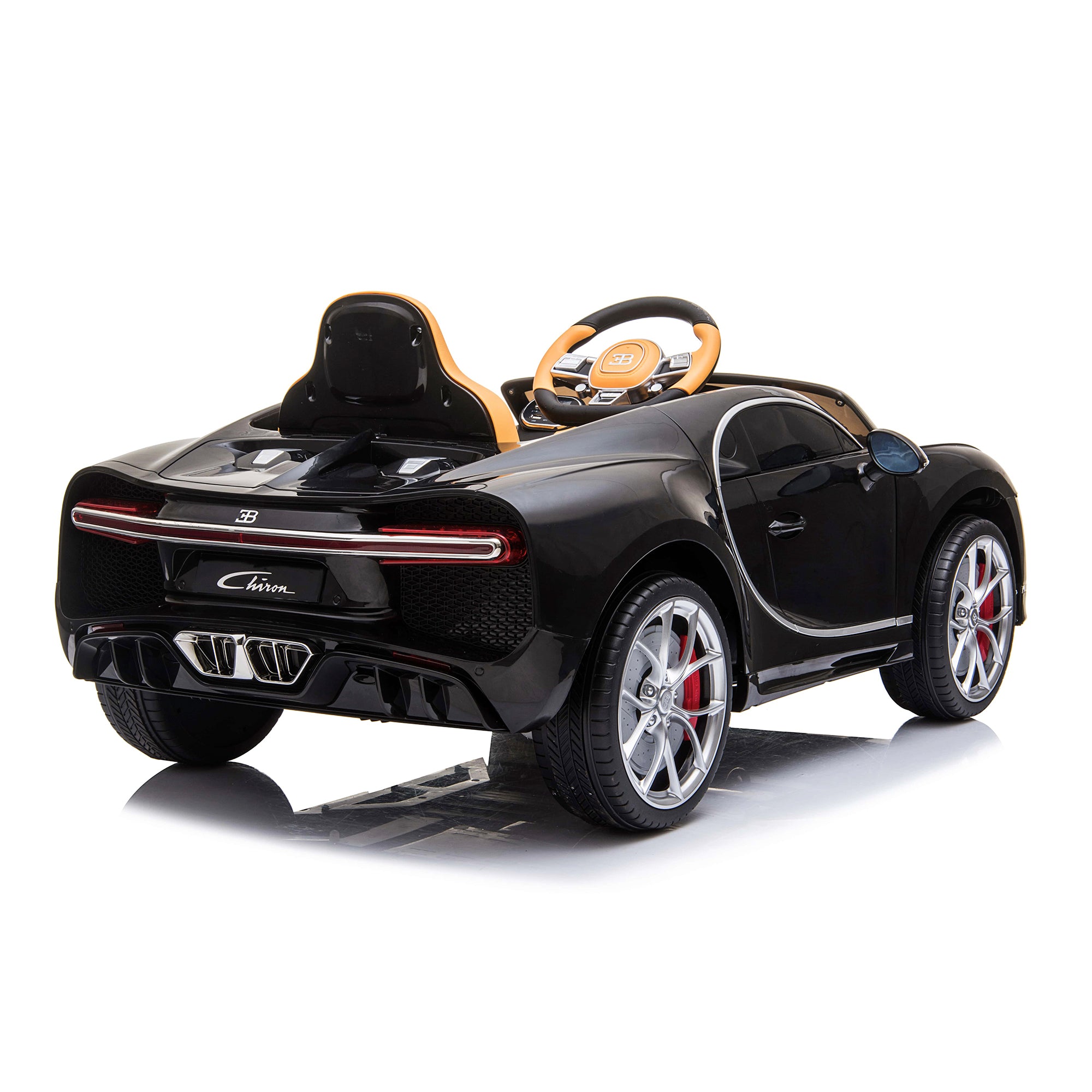 kids bugatti chiron licensed electric ride on car black 12v