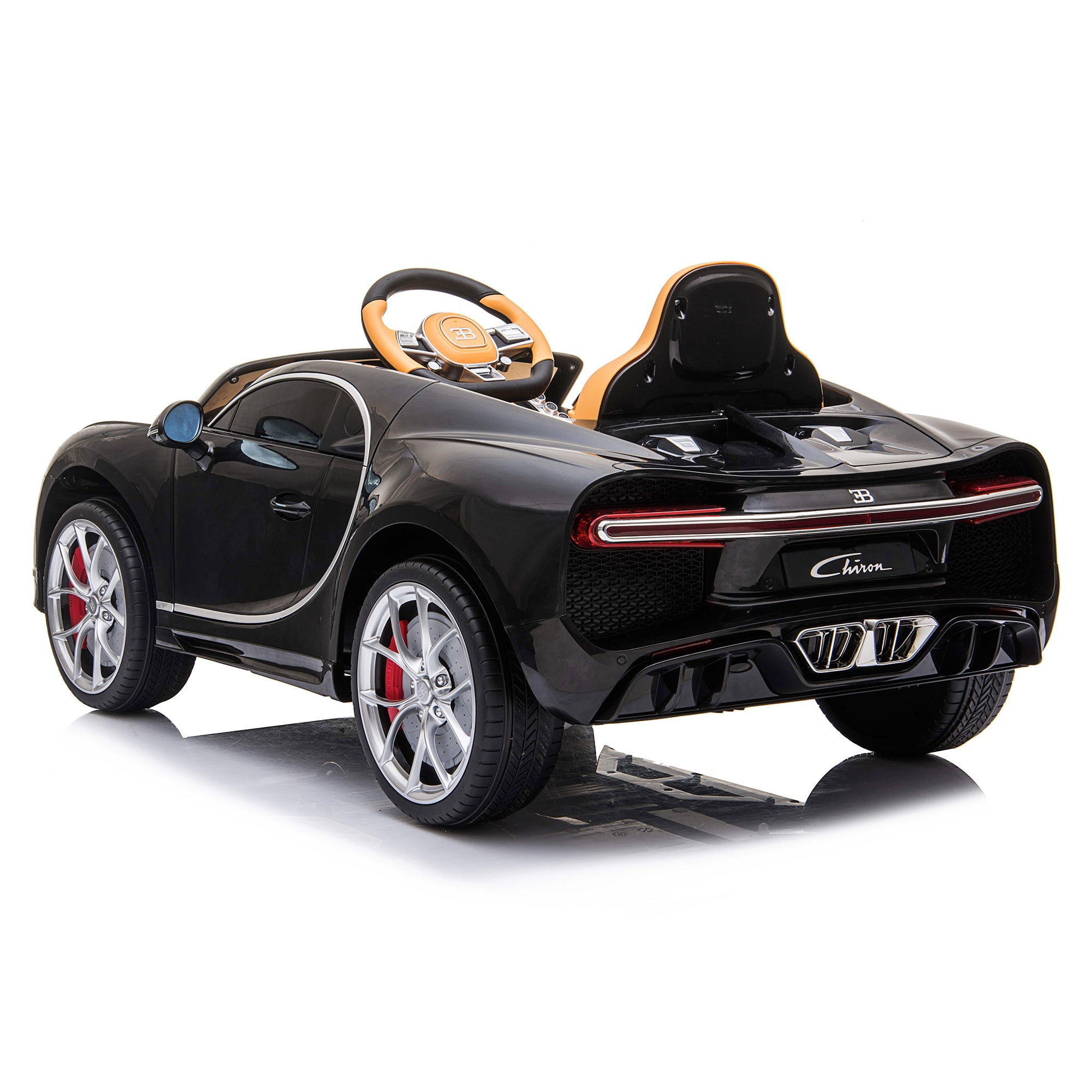 kids bugatti chiron licensed electric ride on car black 12v
