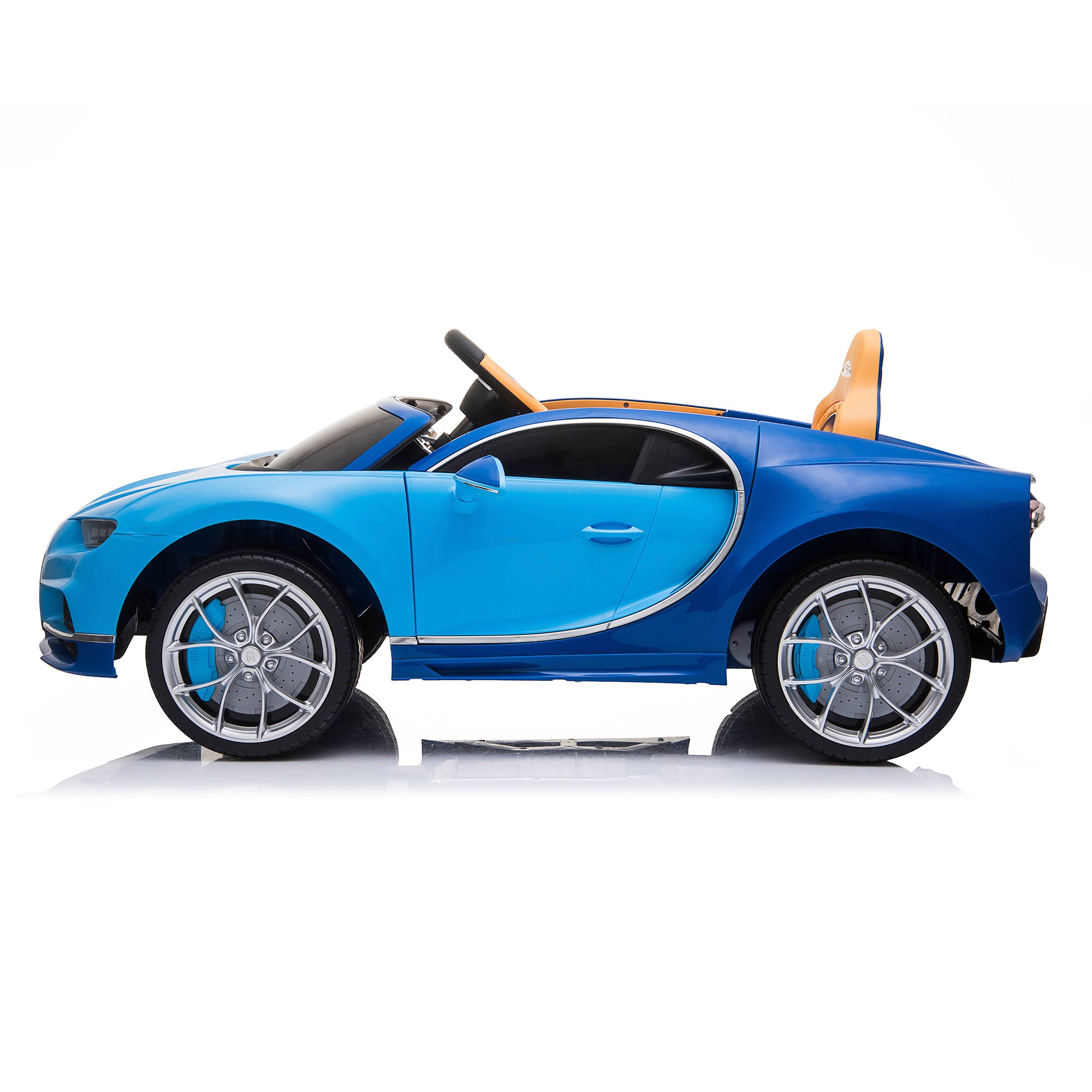 kids bugatti chiron licensed electric ride on car blue 12v