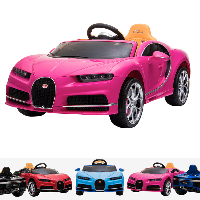 kids bugatti chiron licensed electric ride on car pink Pink 12v